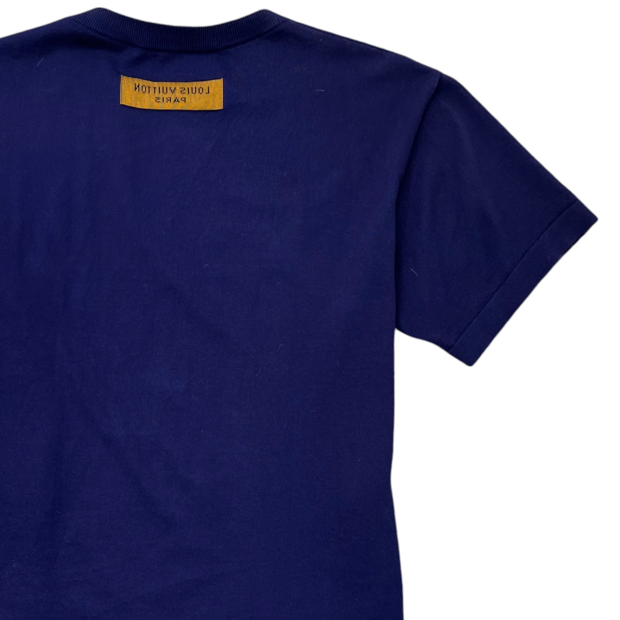Men's Logo Print T-Shirt Purple Size XS