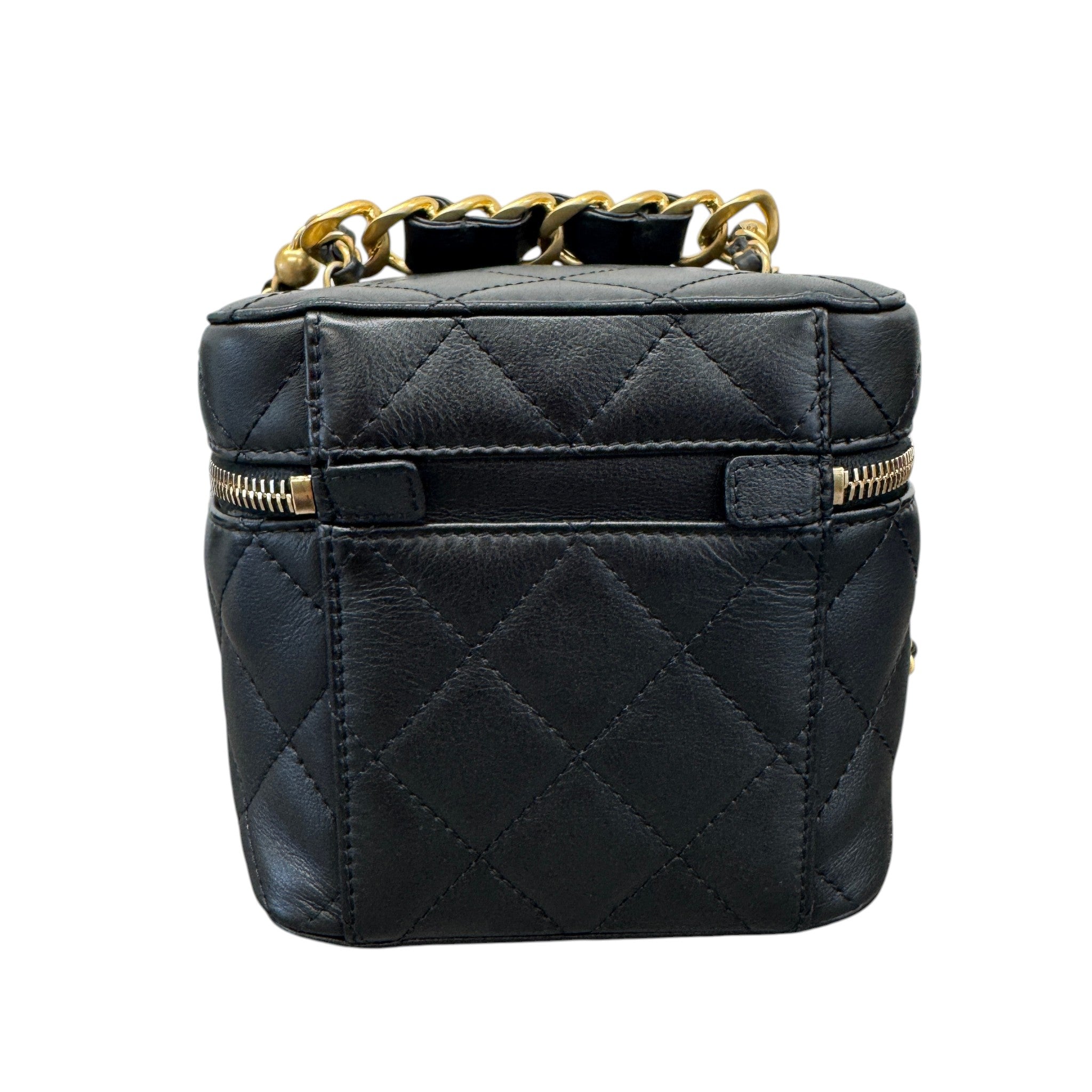 Women's Quilted Vanity Bag Black