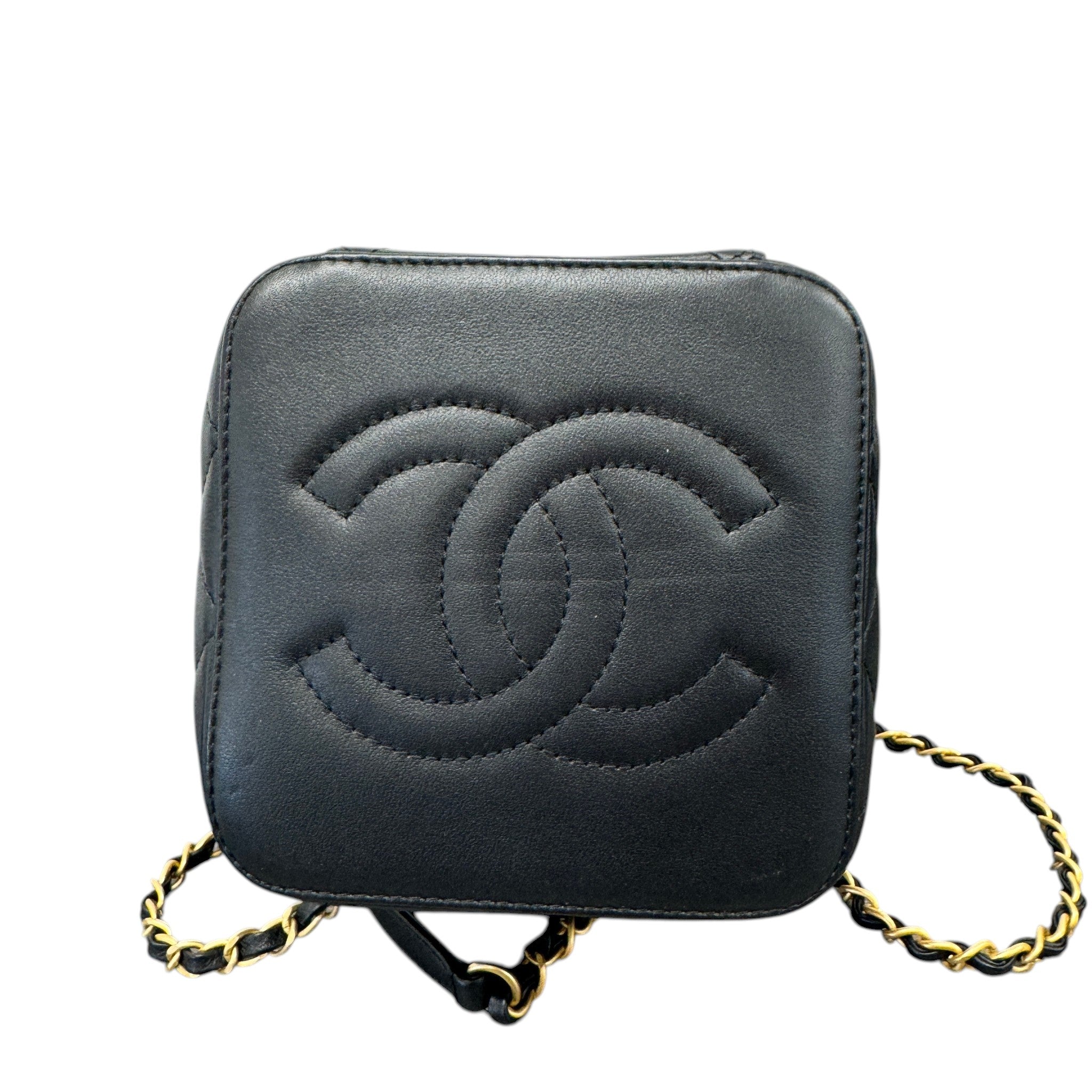 Women's Quilted Vanity Bag Black