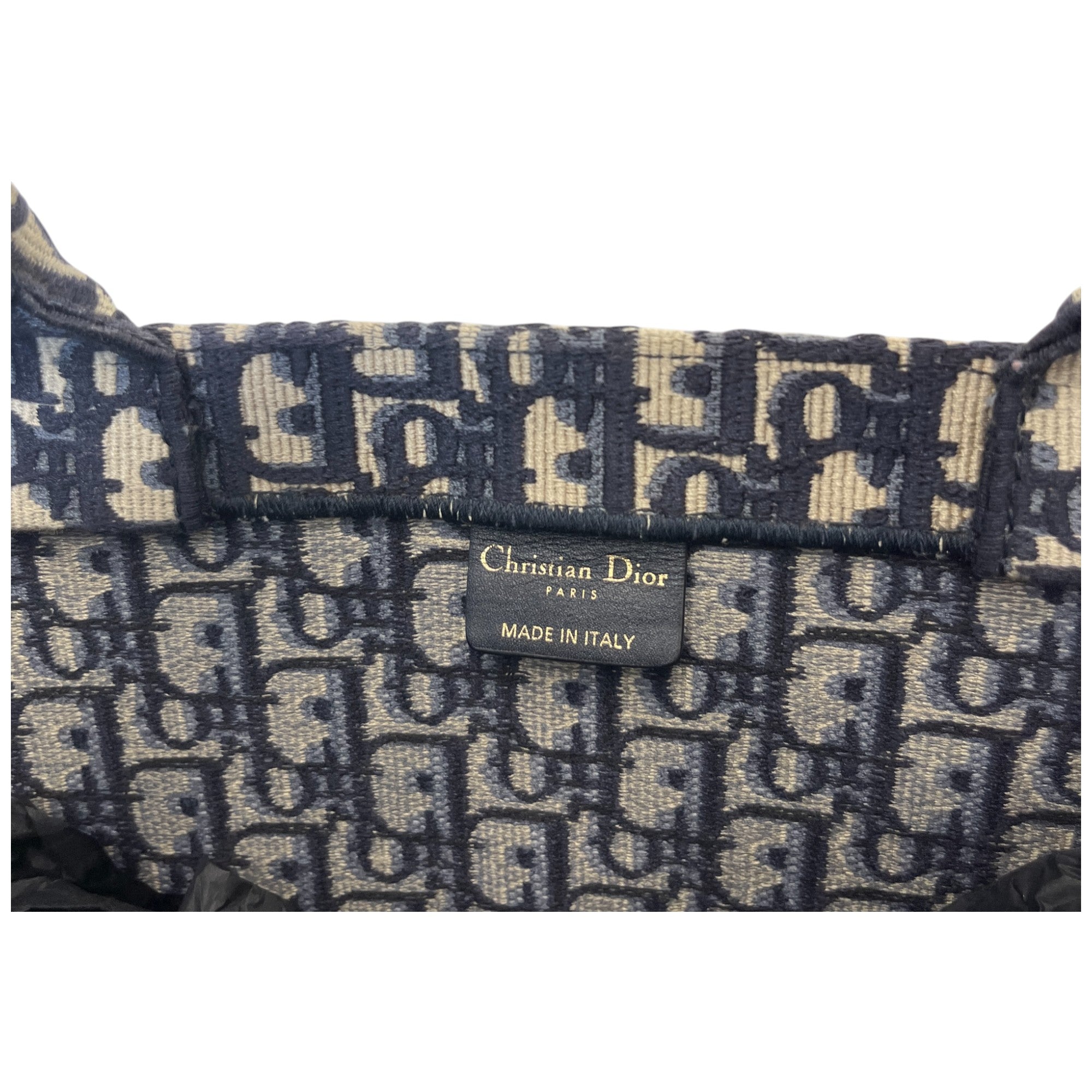 Women's Large Oblique Book Tote Bag Navy