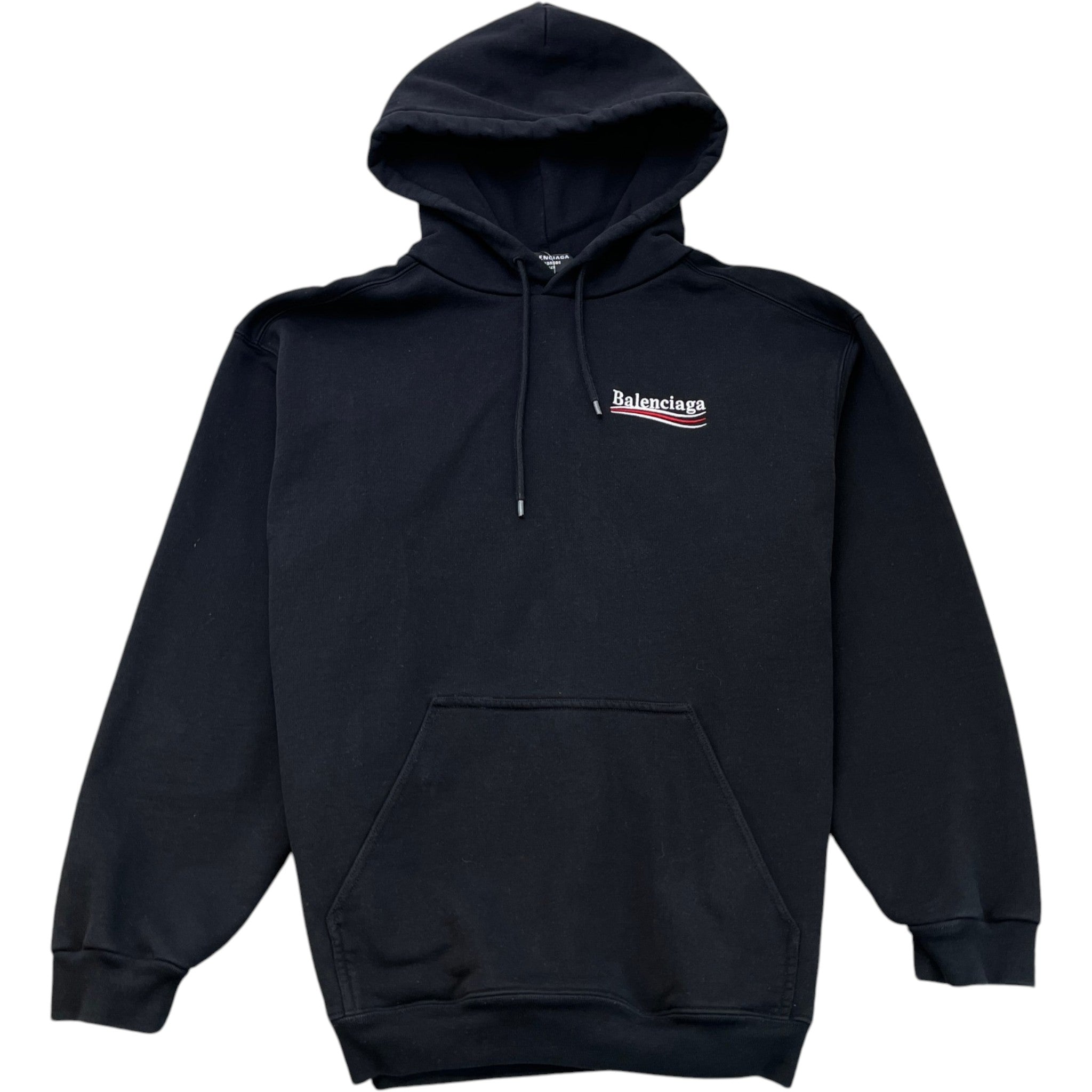 Men's Embroidered Logo Hoodie Black Size L