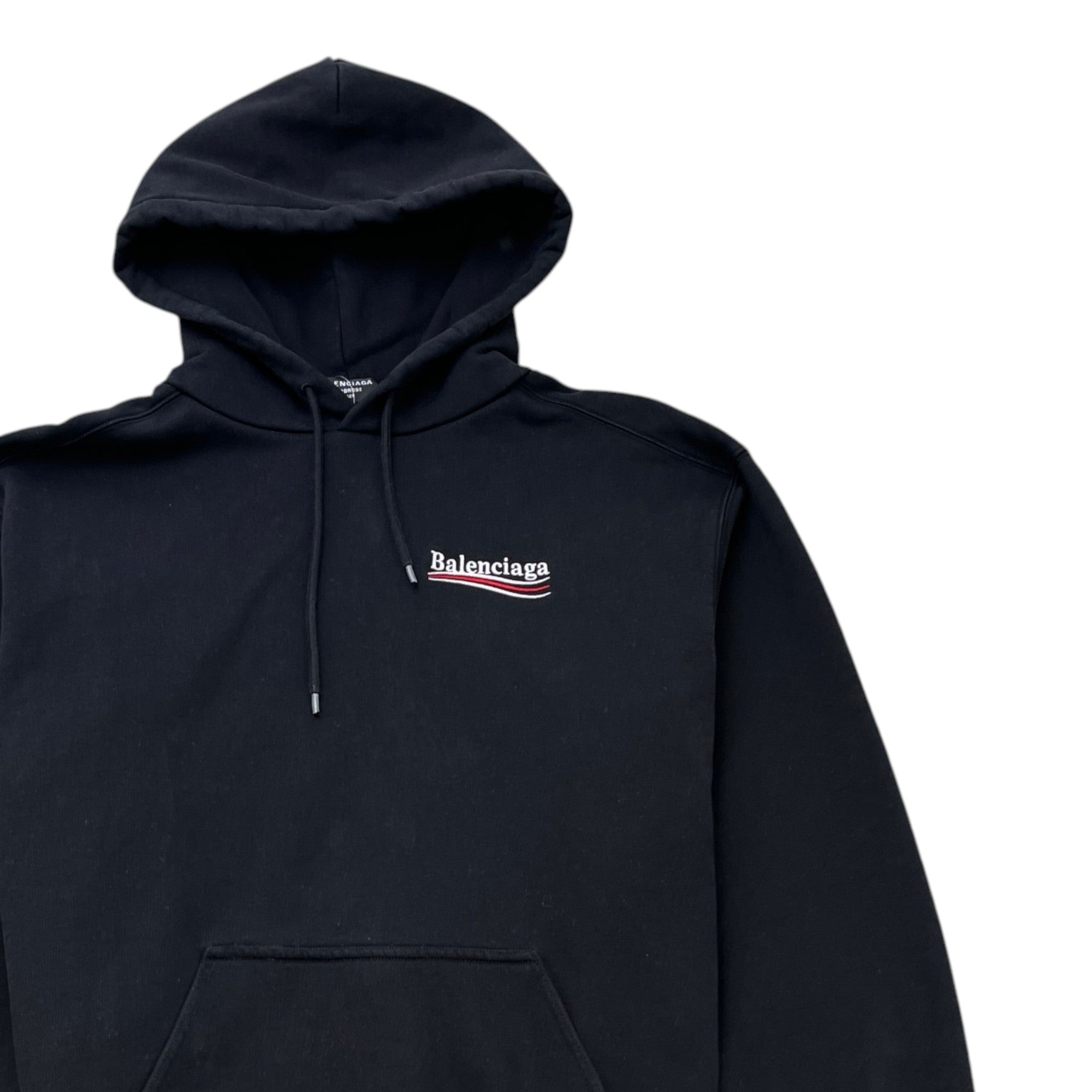 Men's Embroidered Logo Hoodie Black Size L
