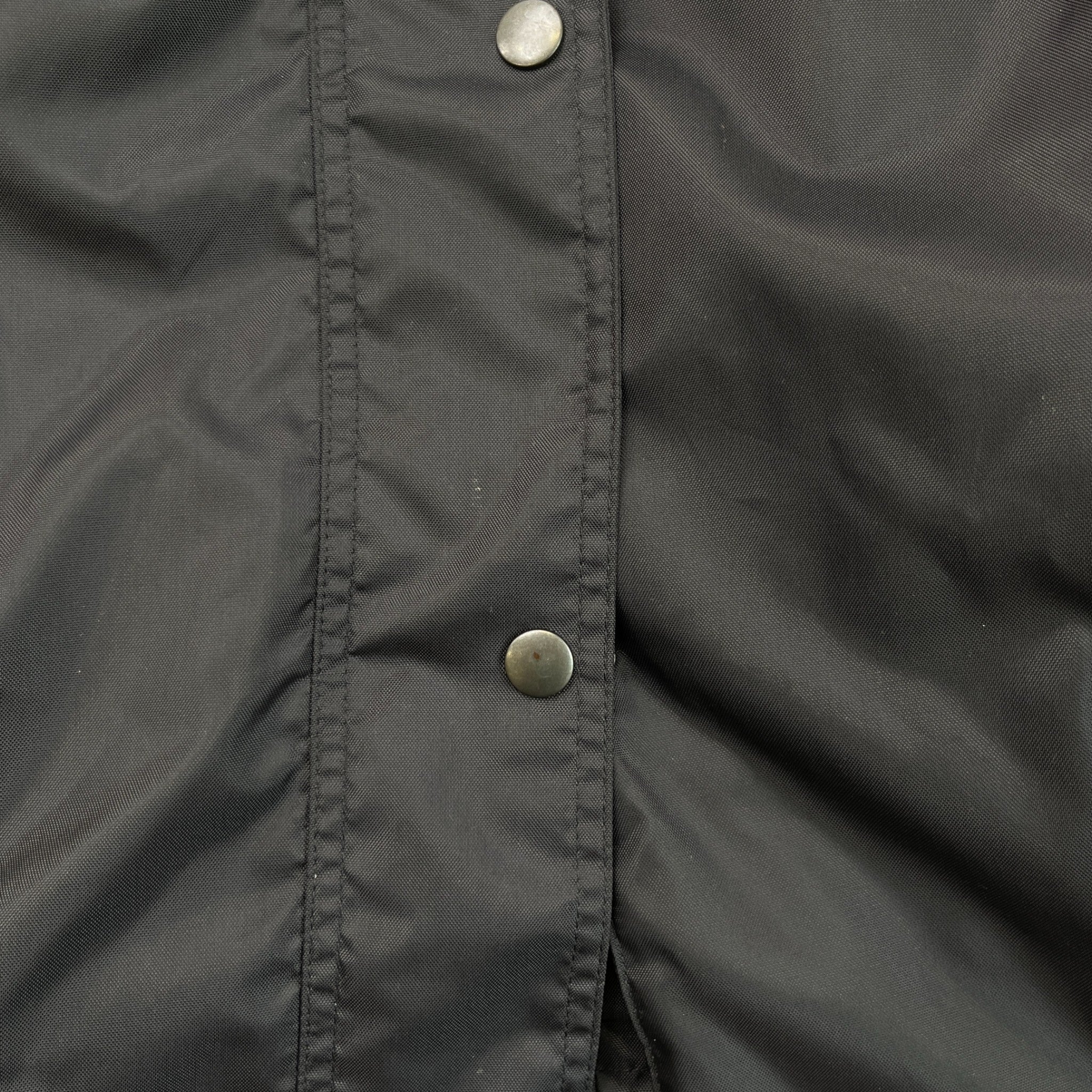 Women's Oversized Logo Print Down Jacket Black Size XS