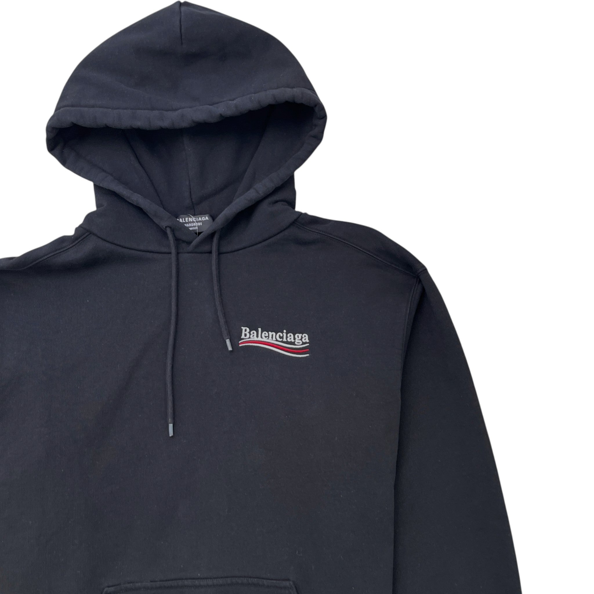 Men's Embroidered Logo Hoodie Black Size L