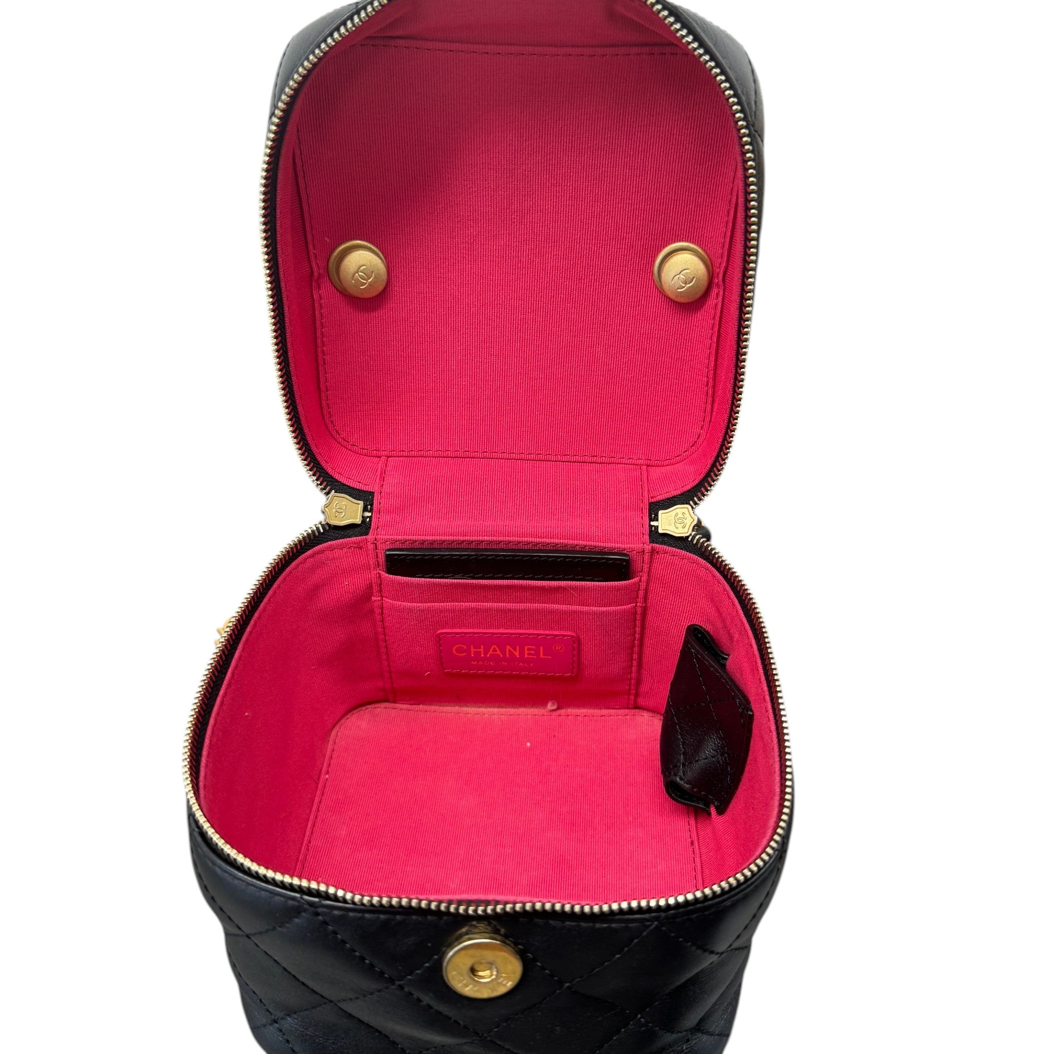 Women's Quilted Vanity Bag Black