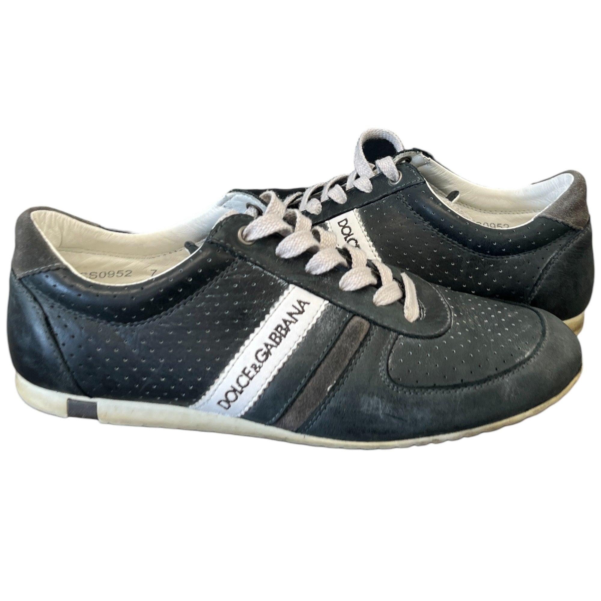 Men's Logo Low Trainers Black Size EU 41 / UK 7