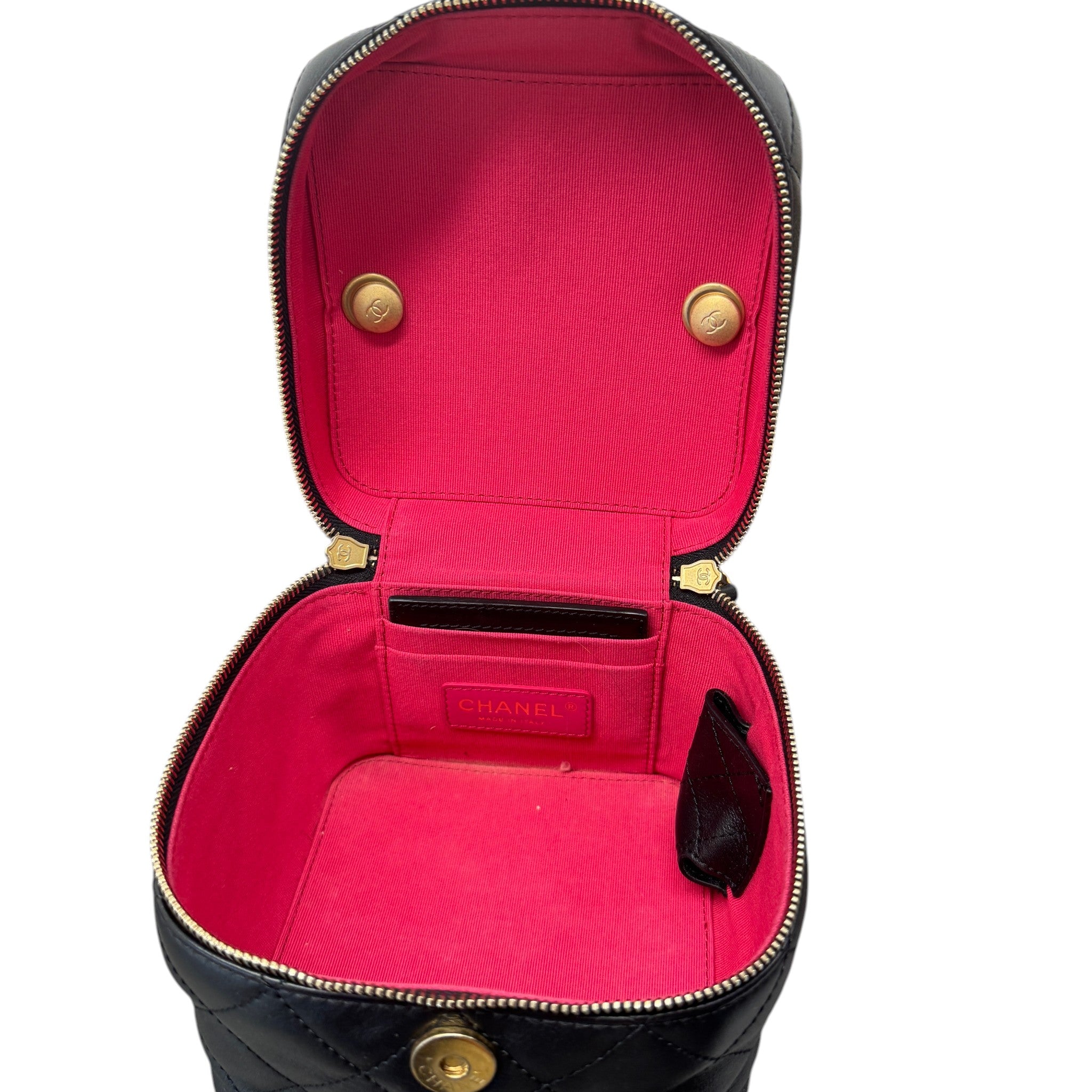 Women's Quilted Vanity Bag Black