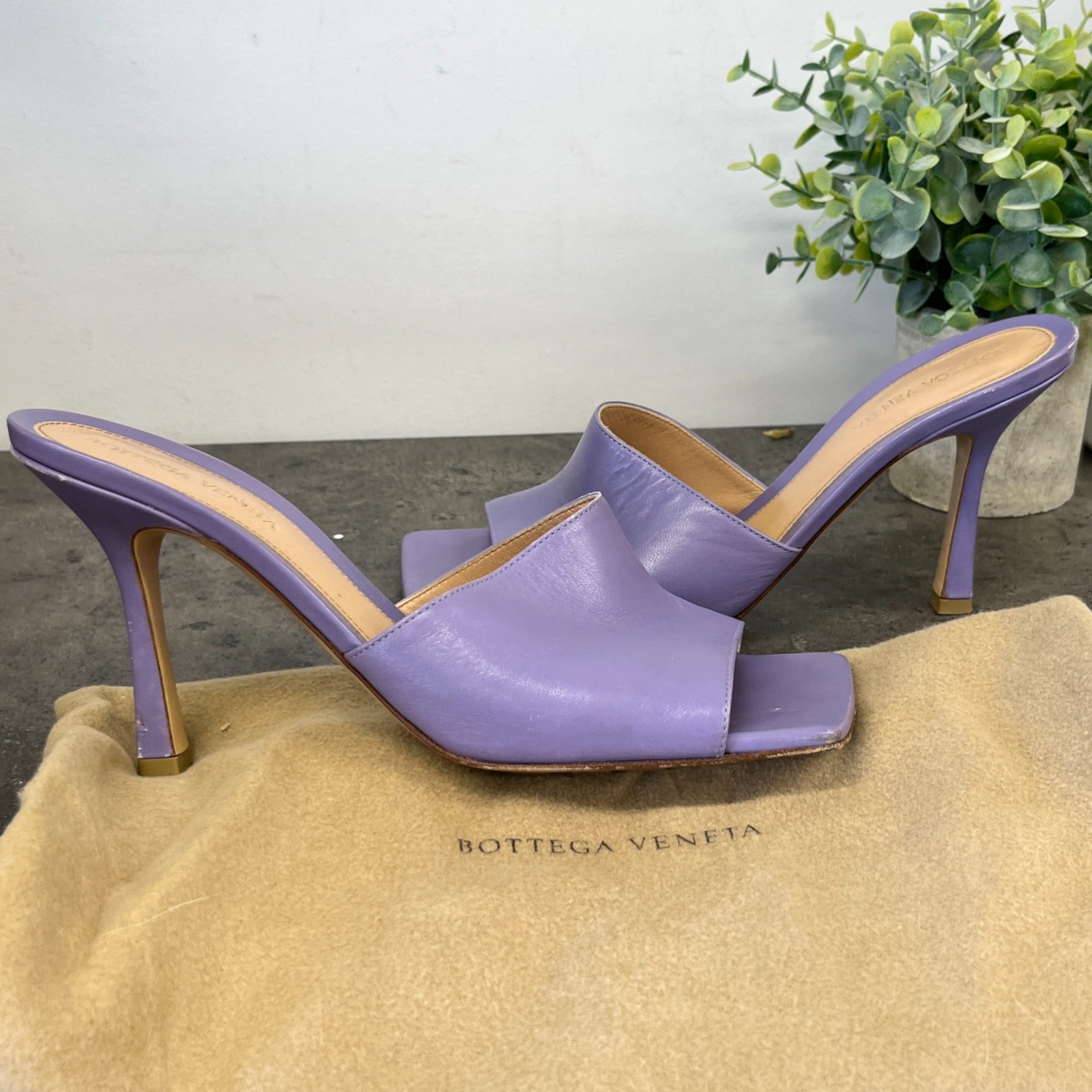 Women's Stretch Mule Heels Purple Size EU 38.5 / UK 5.5