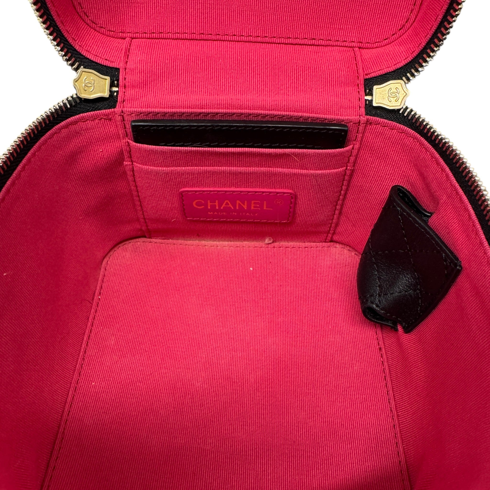 Women's Quilted Vanity Bag Black