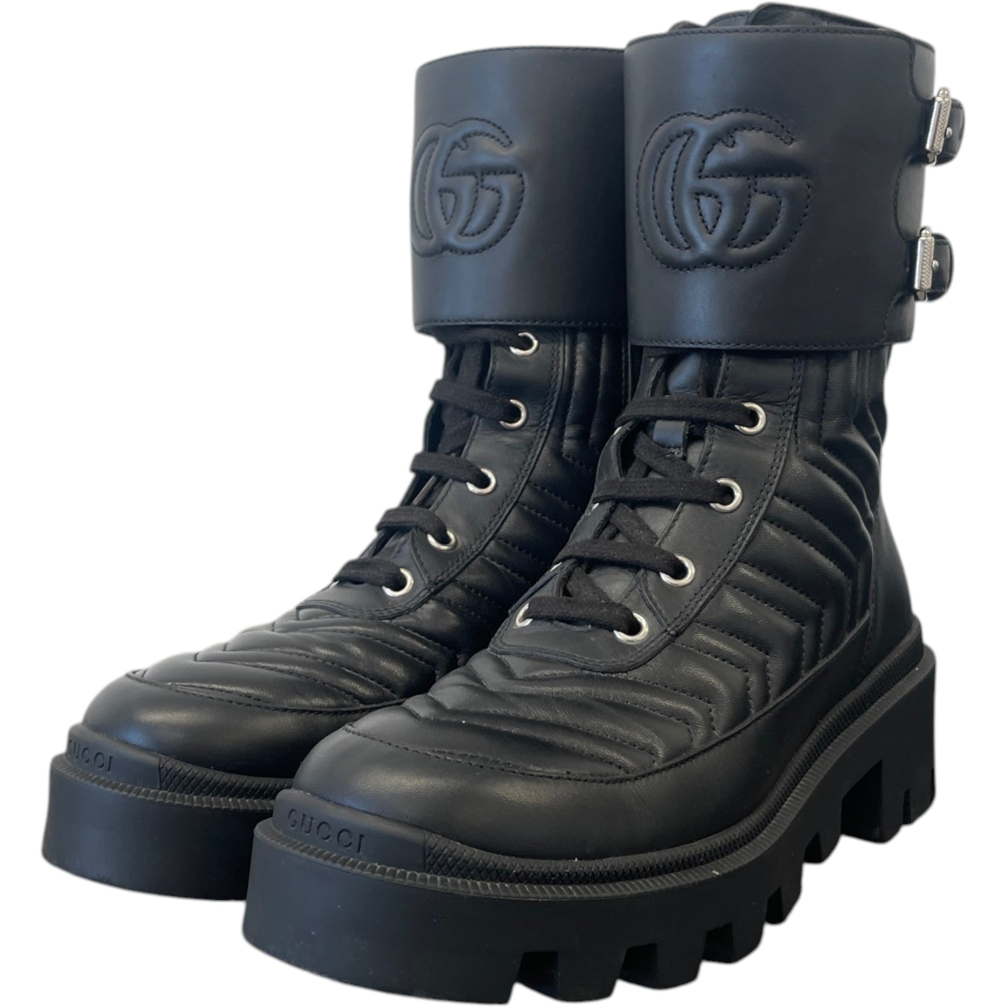 Women's Gg Marmont Boots Black Size EU 36 / UK 3