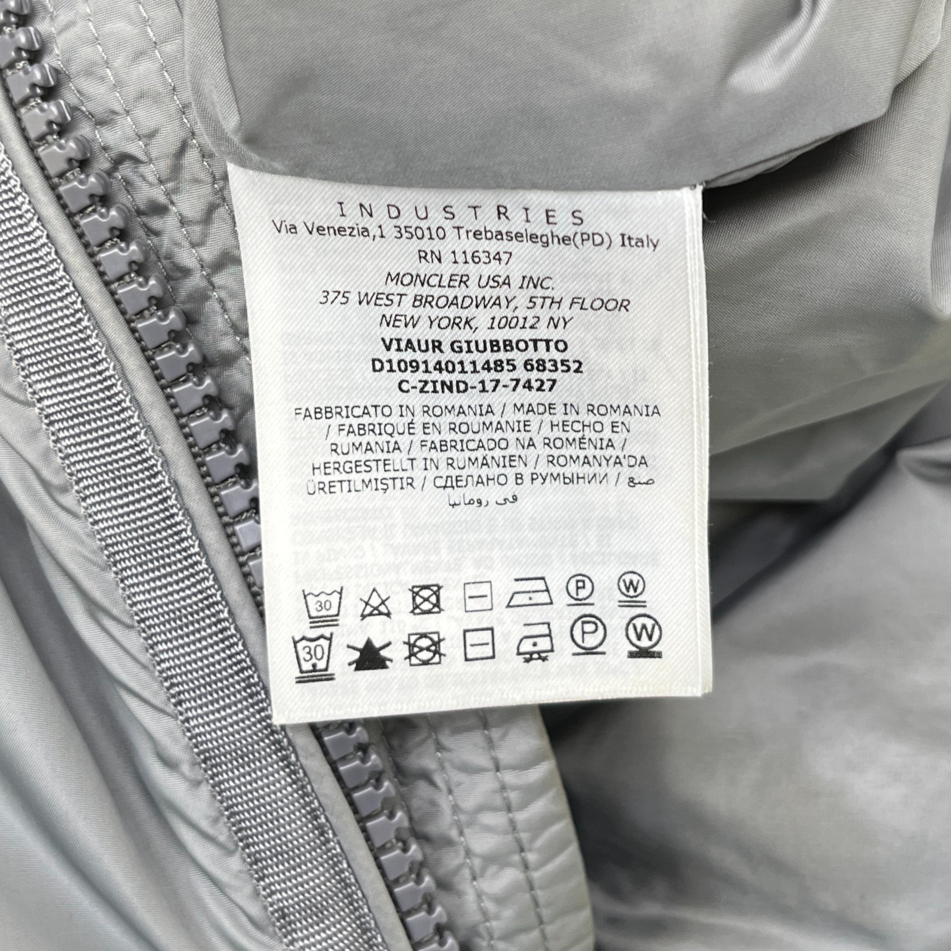 Men's Viaur Windbreaker Grey Size 2 / M