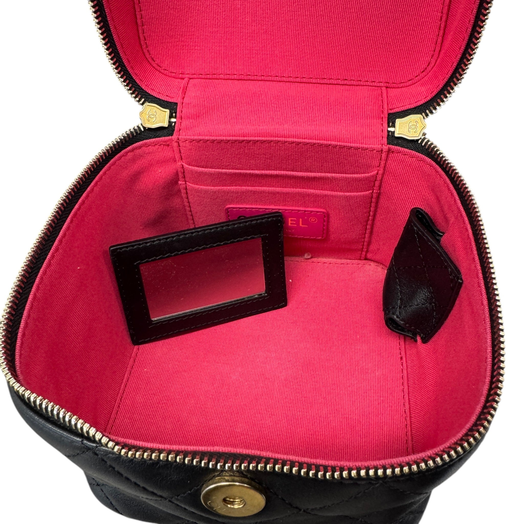 Women's Quilted Vanity Bag Black
