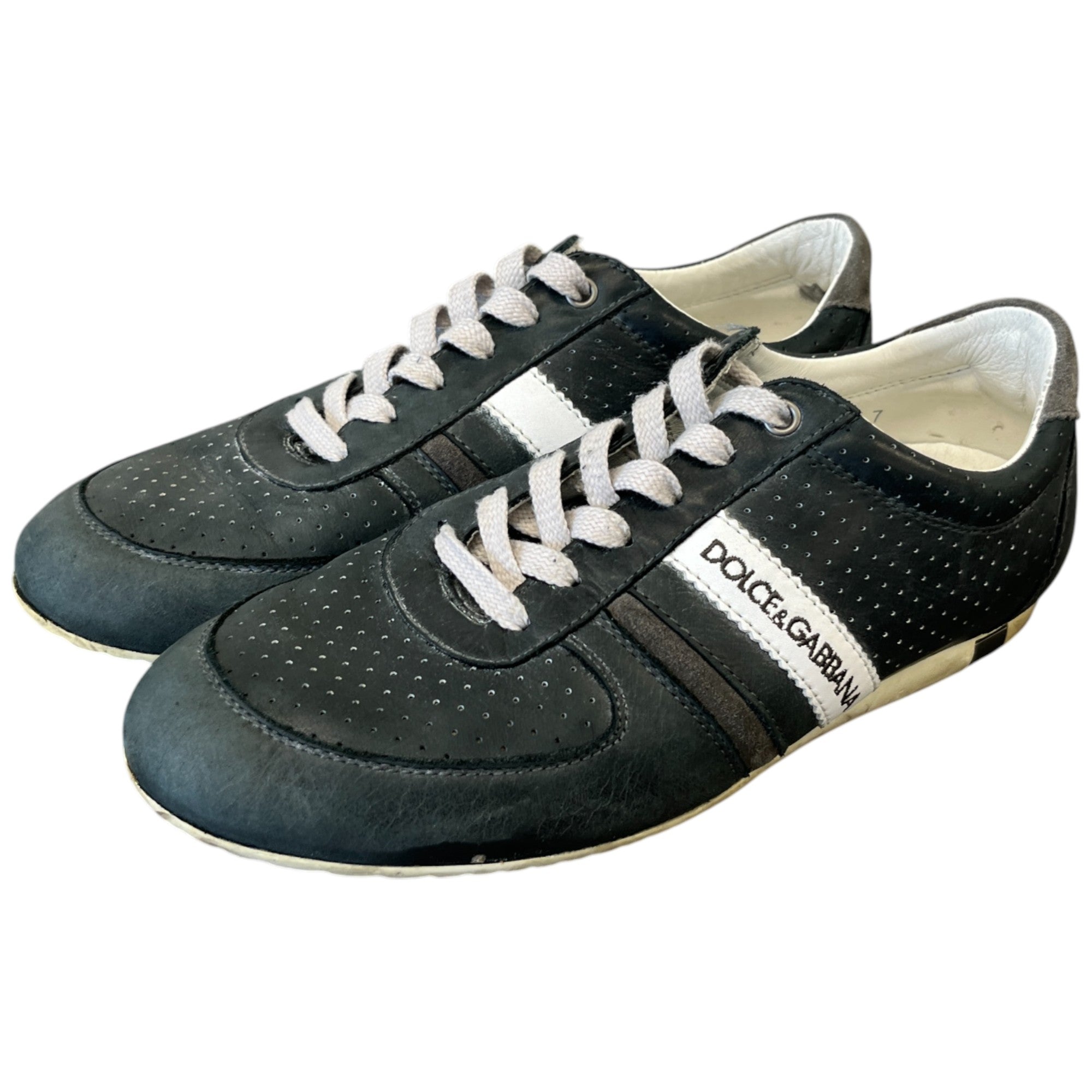 Men's Logo Low Trainers Black Size EU 41 / UK 7