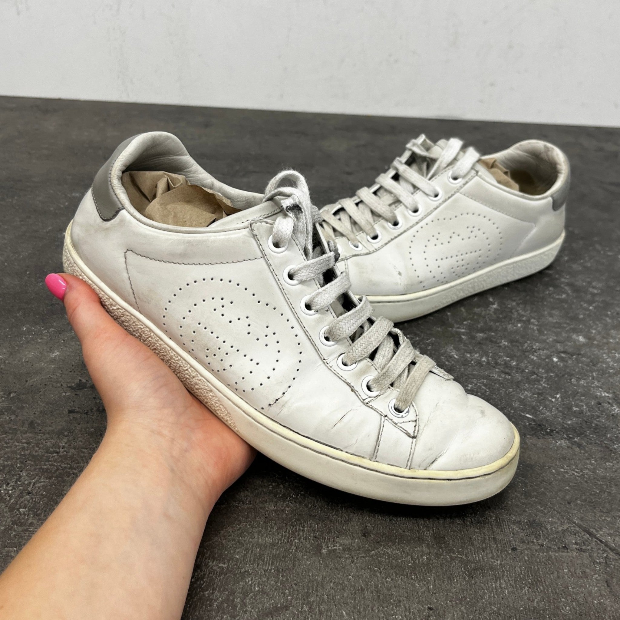 Women's Ace Interlocking G Low Trainers White Size EU 36.5 / UK 3.5