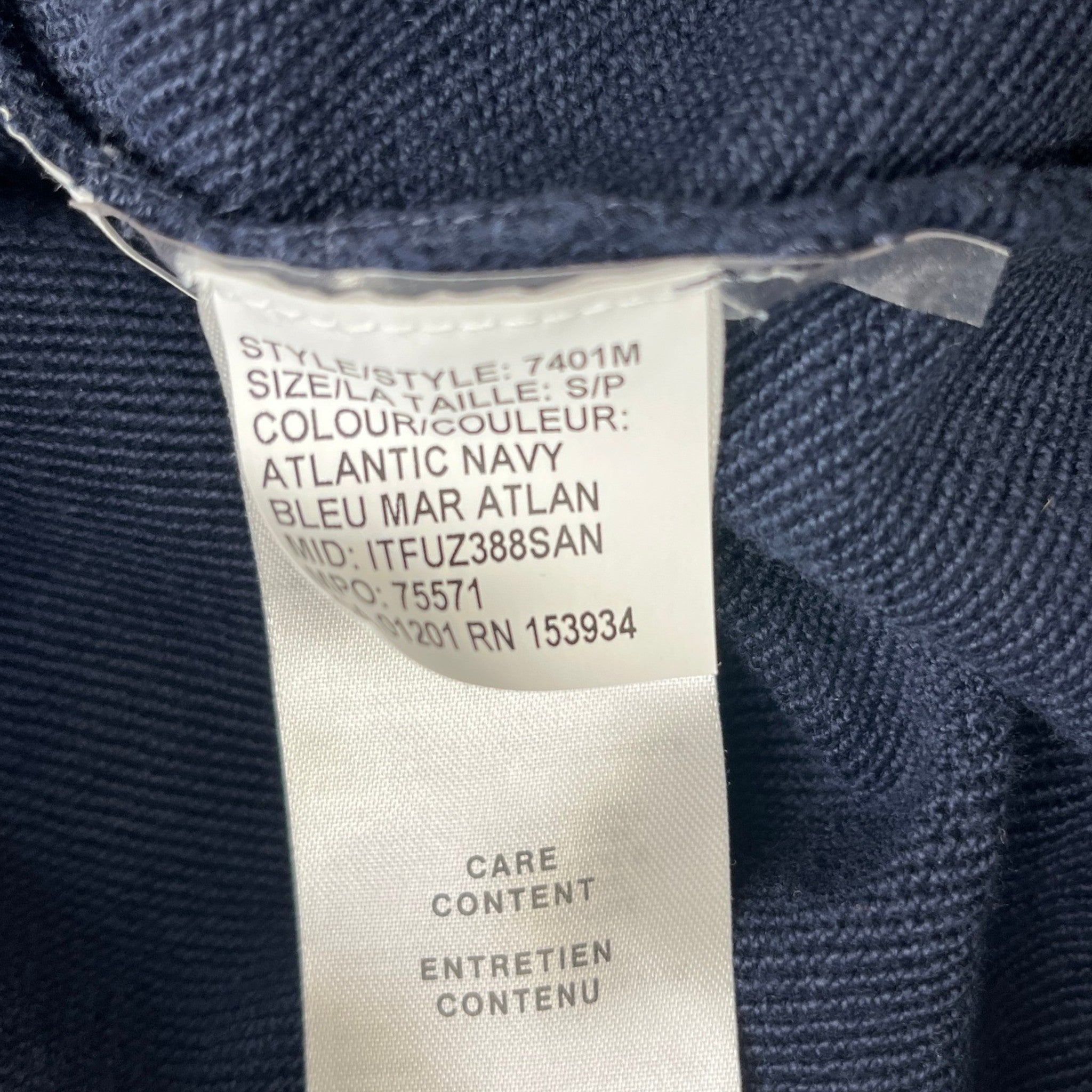 Men's Huron Full Zip Hoodie Navy Size S