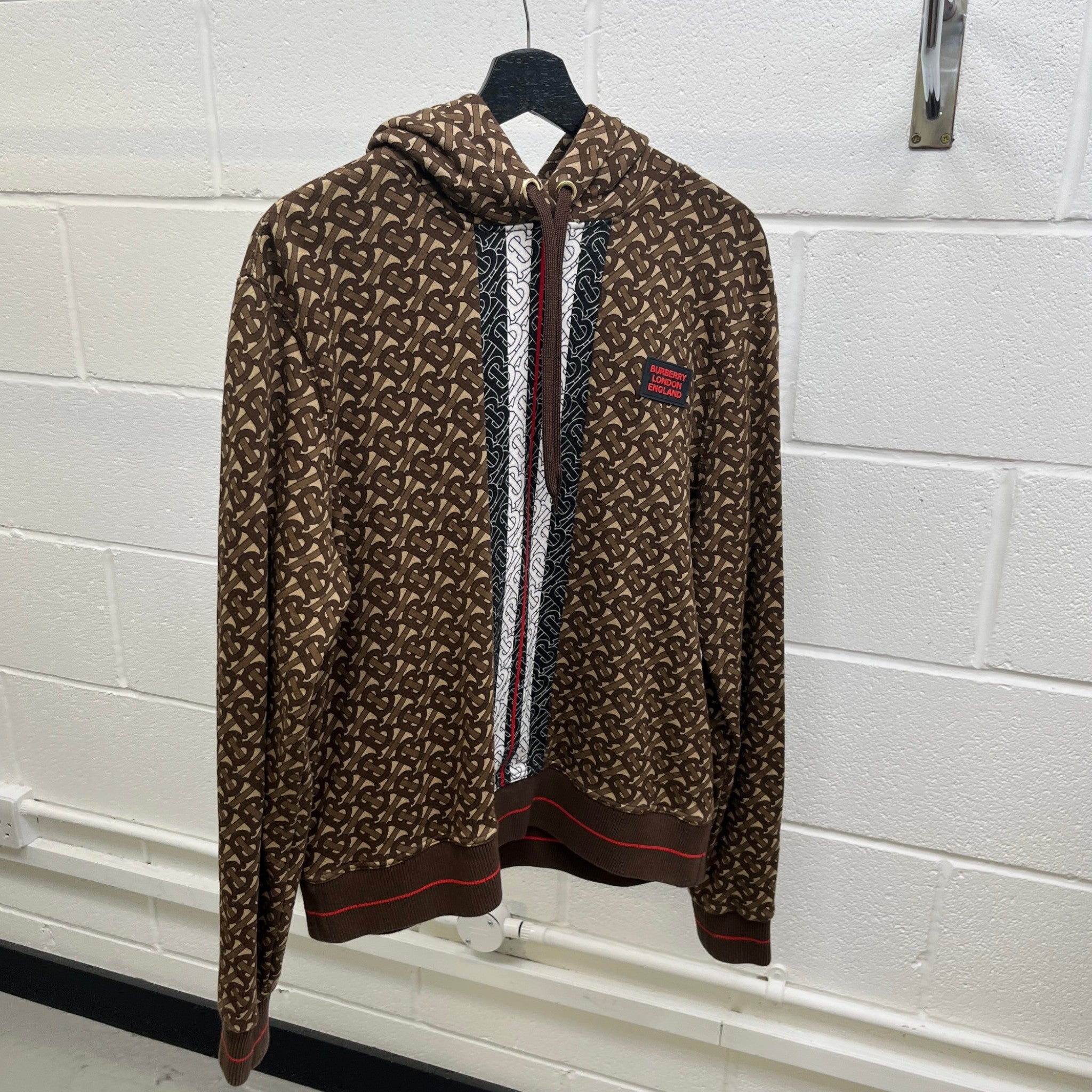 Men's Bridle Tb Monogram Hoodie Brown Size M