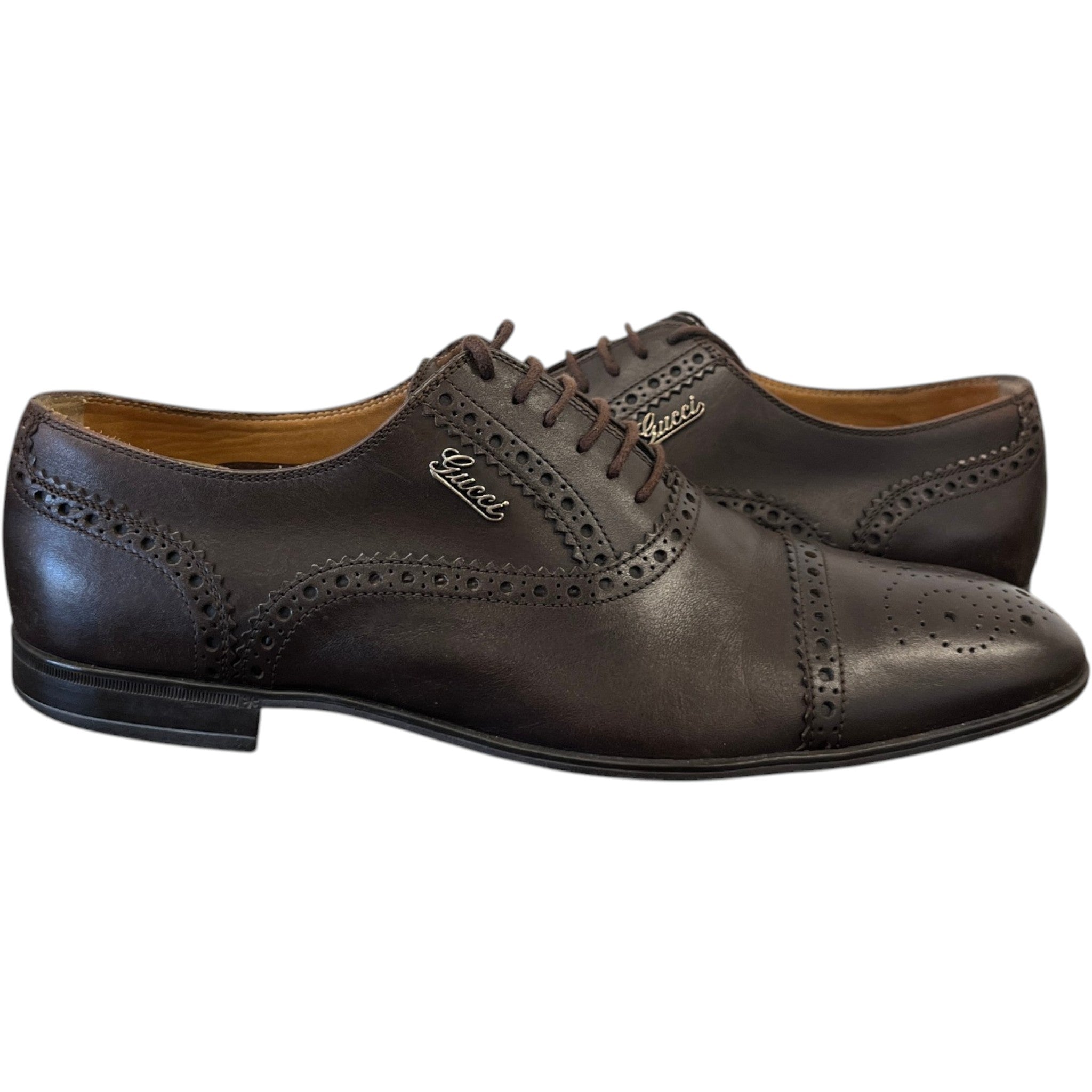 Men's Brogue Oxford Loafers Brown Size EU 40.5 / UK 6.5