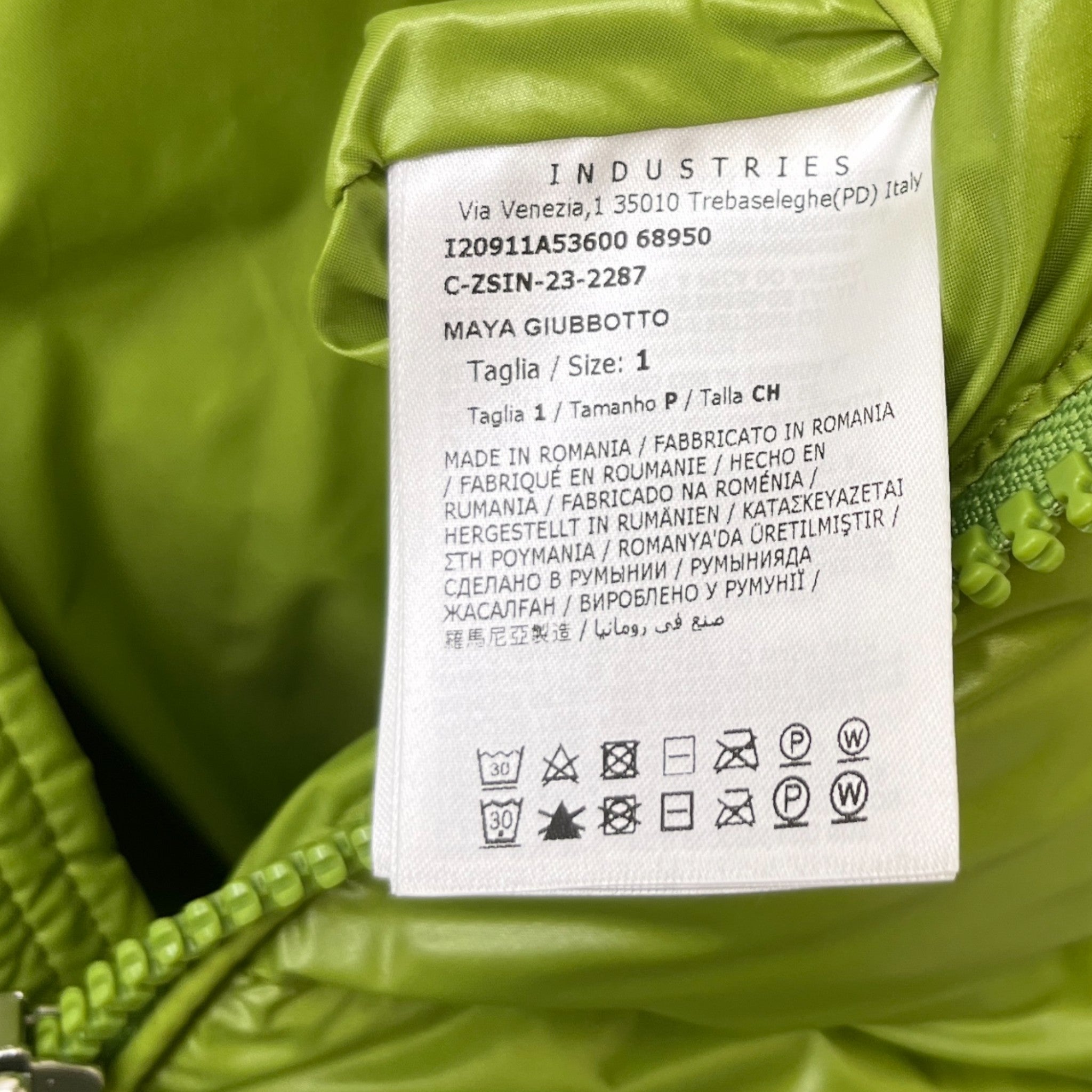 Men's Maya Down Jacket Green Size 1 / S