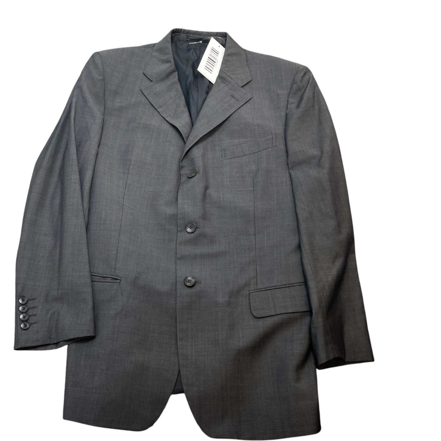 Men's Embroidered Logo Suit Grey Size 52R