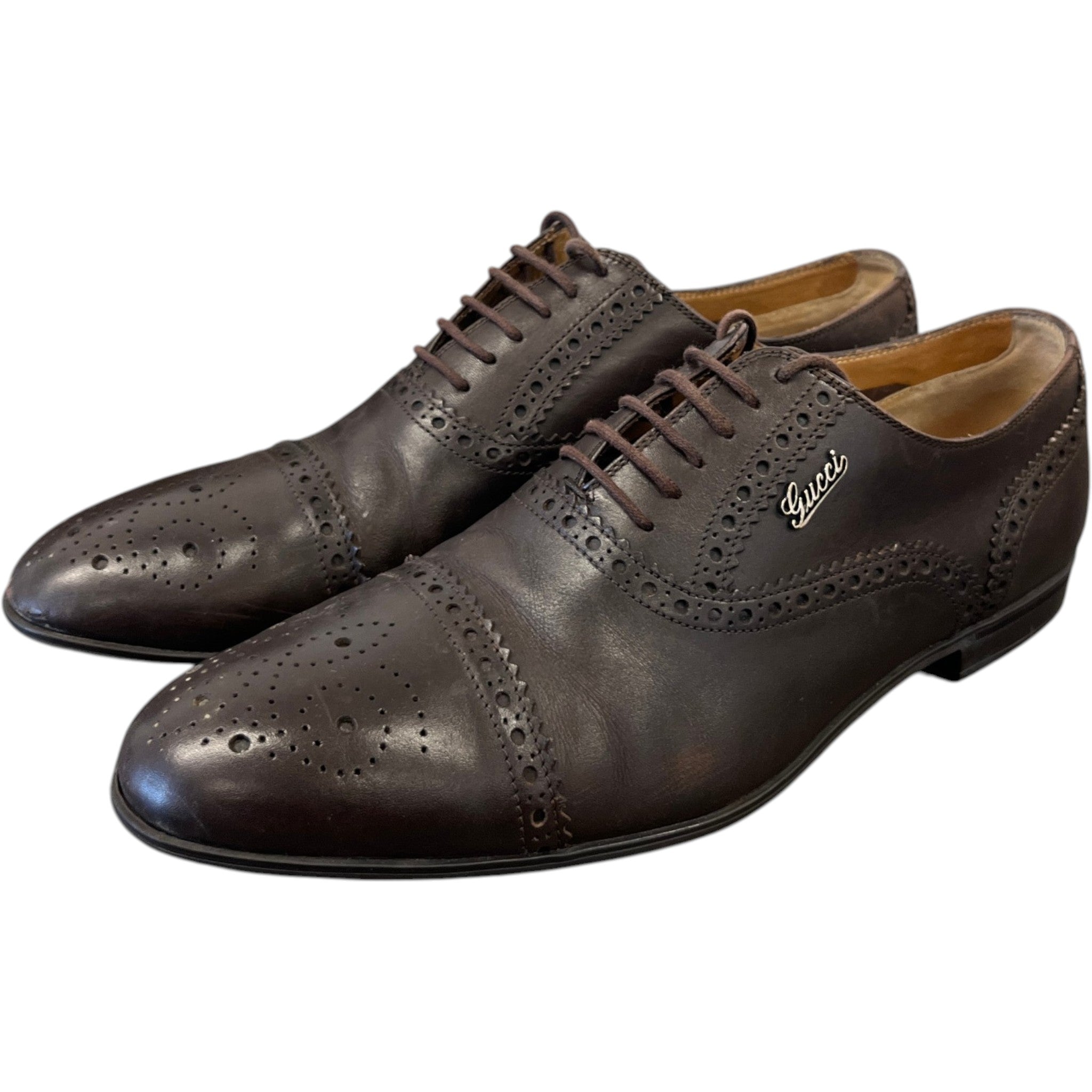 Men's Brogue Oxford Loafers Brown Size EU 40.5 / UK 6.5