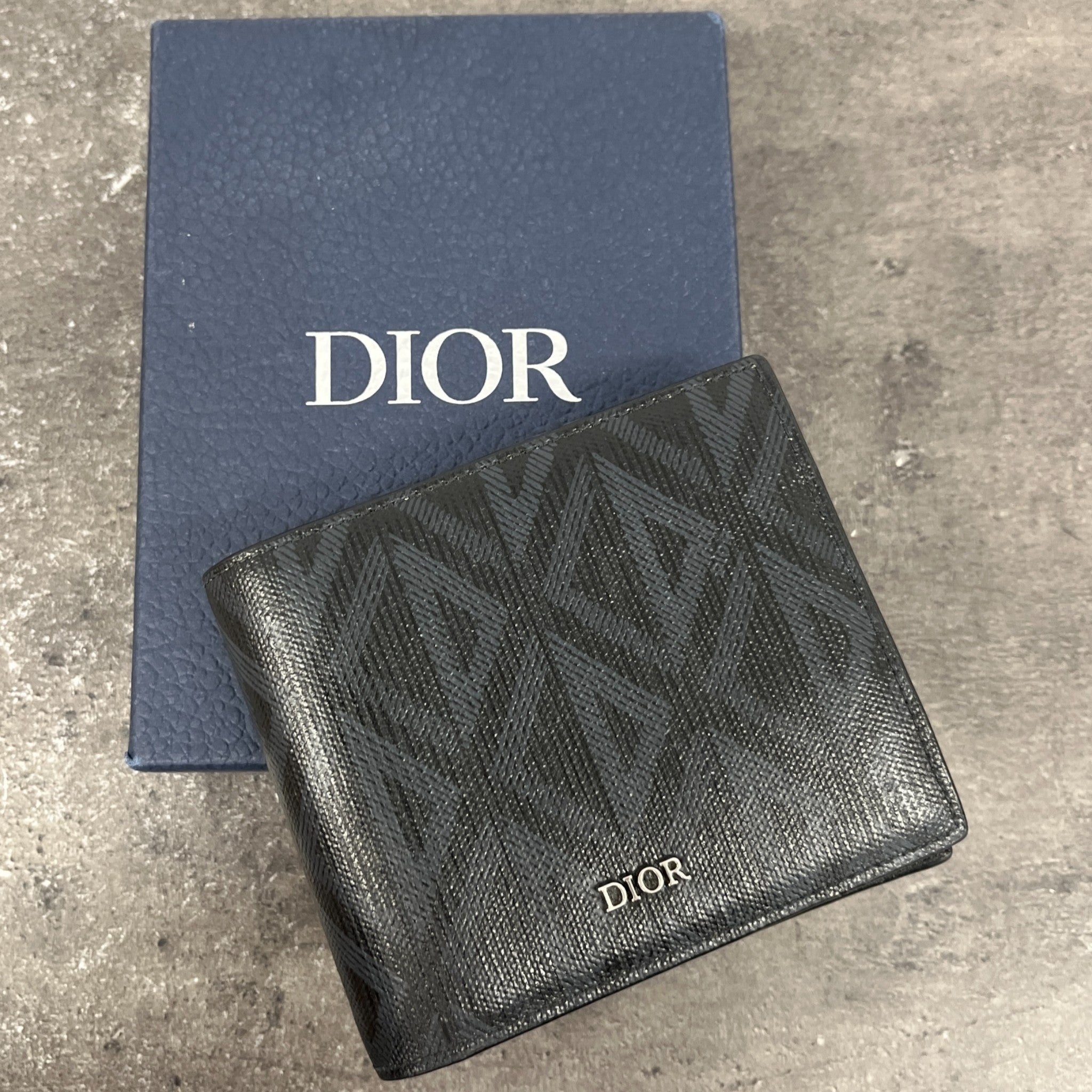 Men's Diamond Canvas Logo Wallet Black