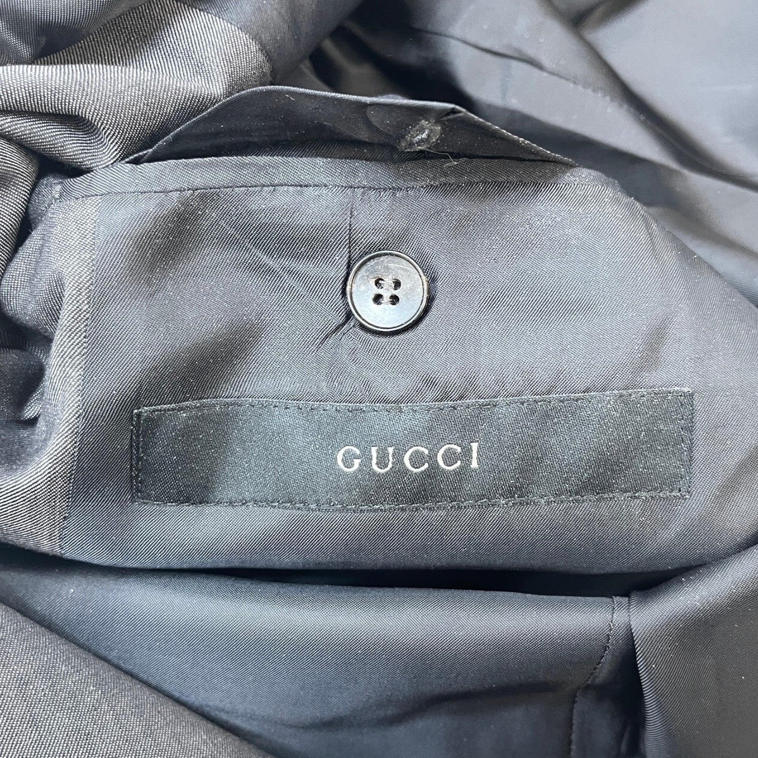 Men's Embroidered Logo Suit Grey Size 52R