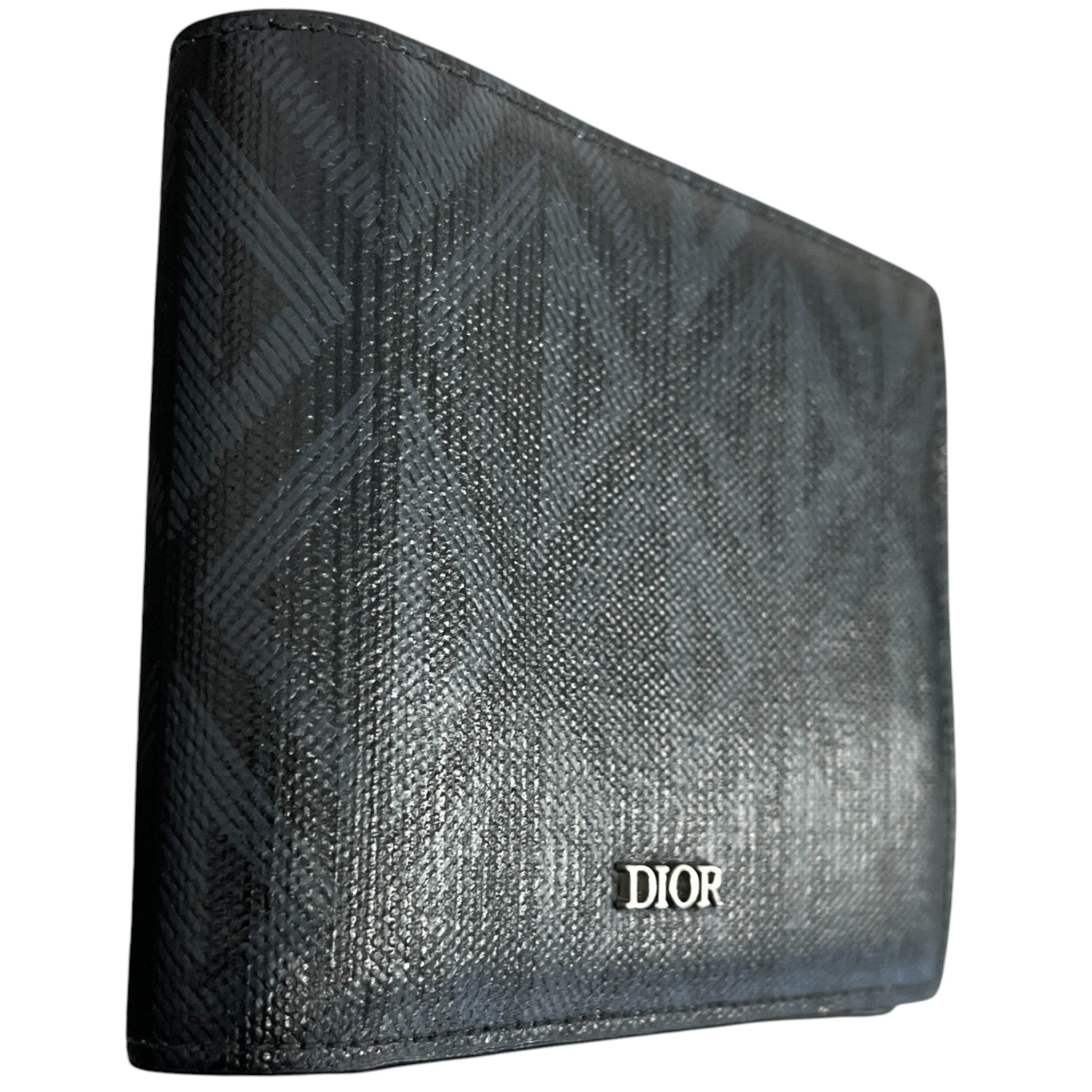 Men's Diamond Canvas Logo Wallet Black