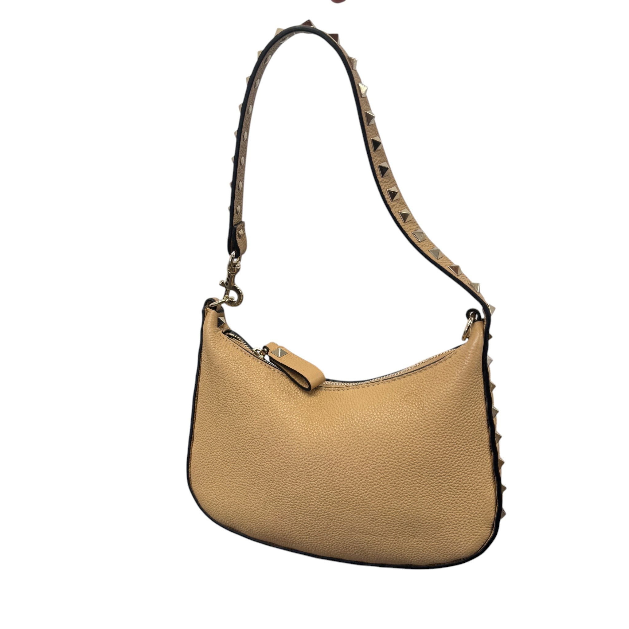 Women's Mini Rockstud Hobo Bag Beige