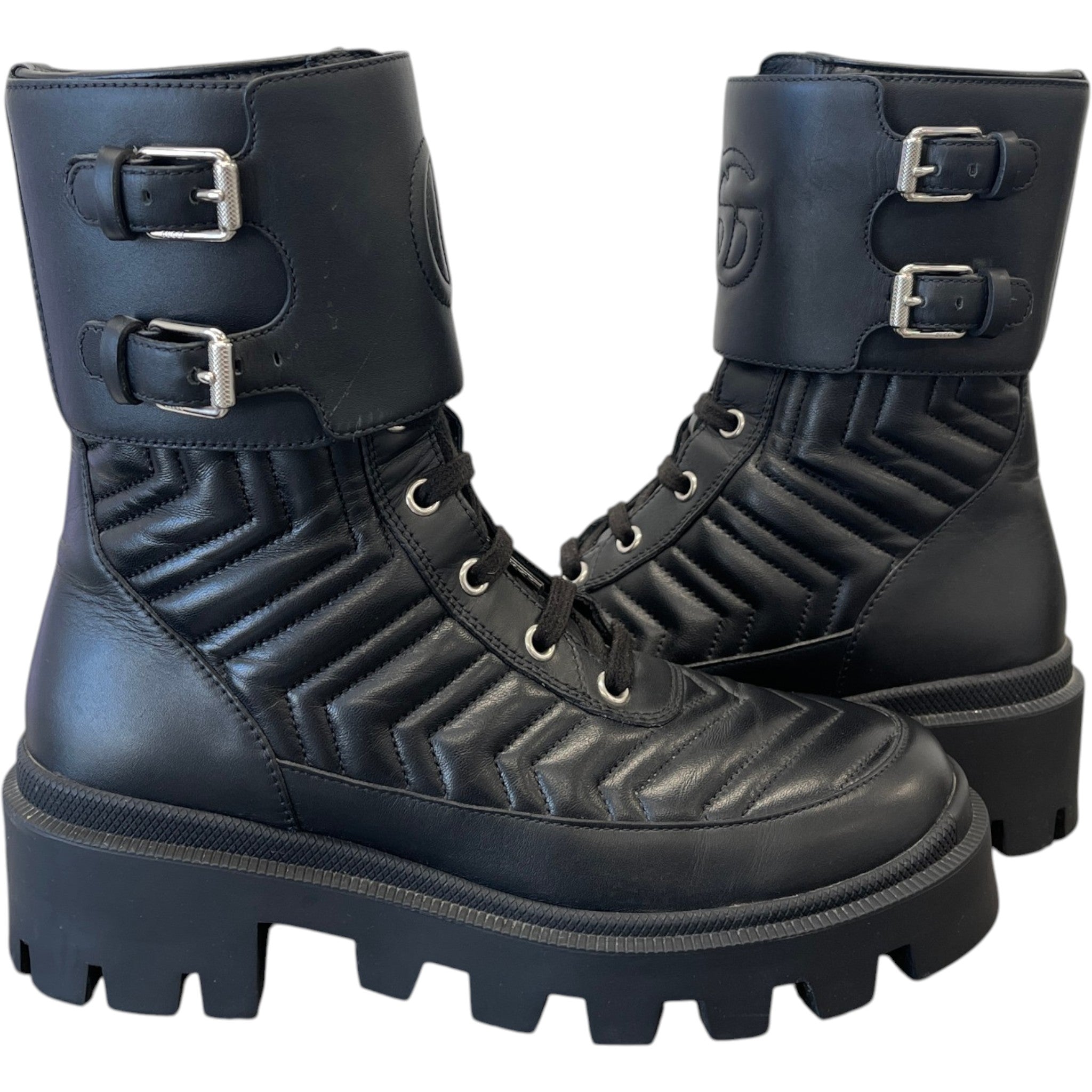 Women's Gg Marmont Boots Black Size EU 36 / UK 3