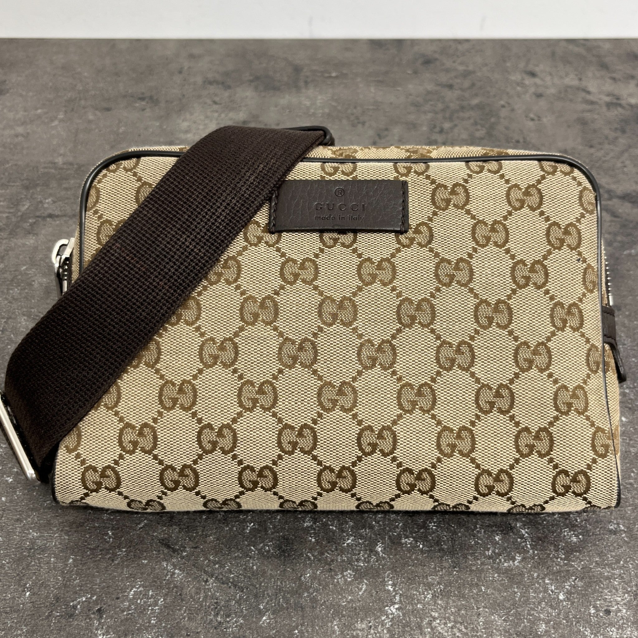 Men's Gg Supreme Belt Bag Beige