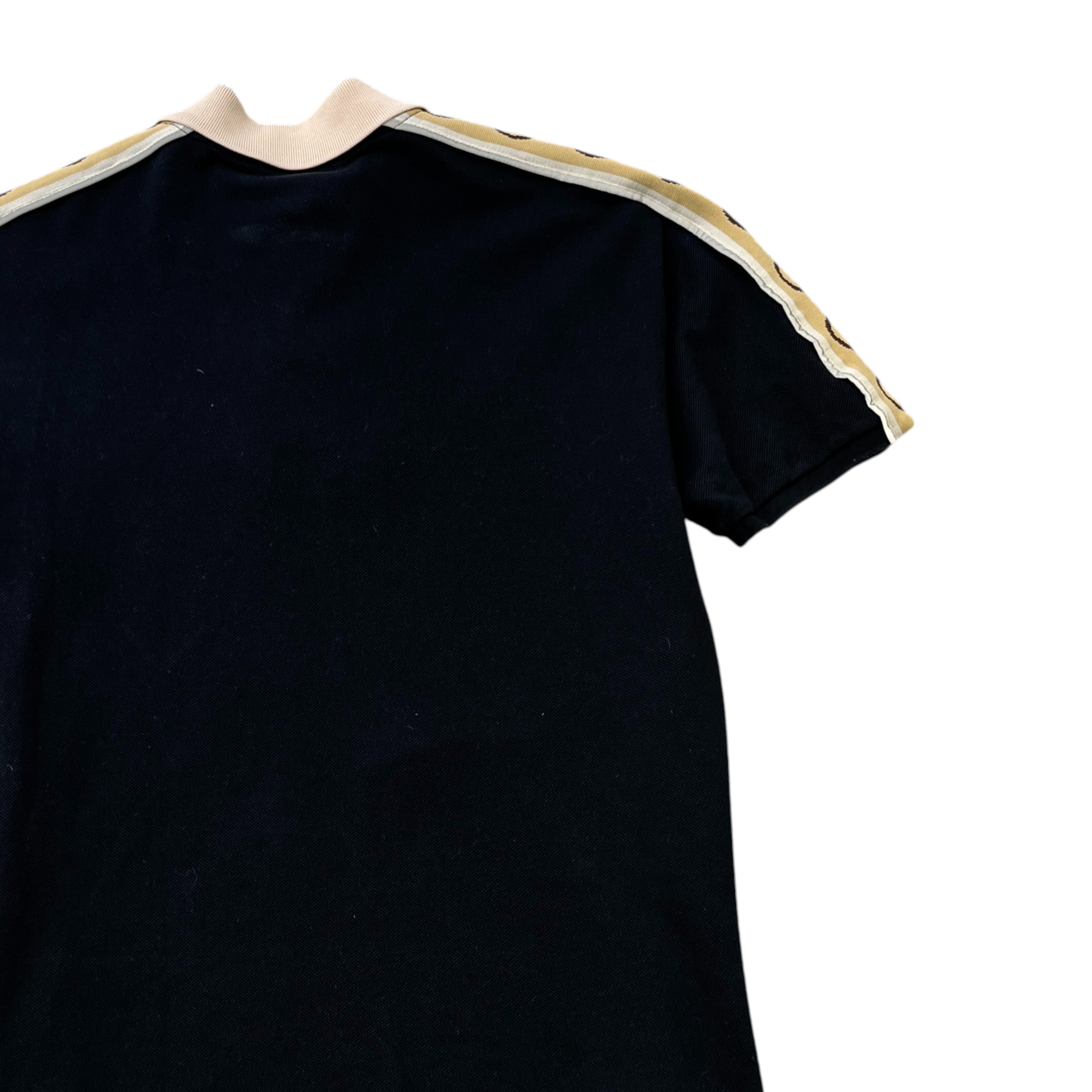 Men's Gg Tape Logo Polo Shirt Black Size M