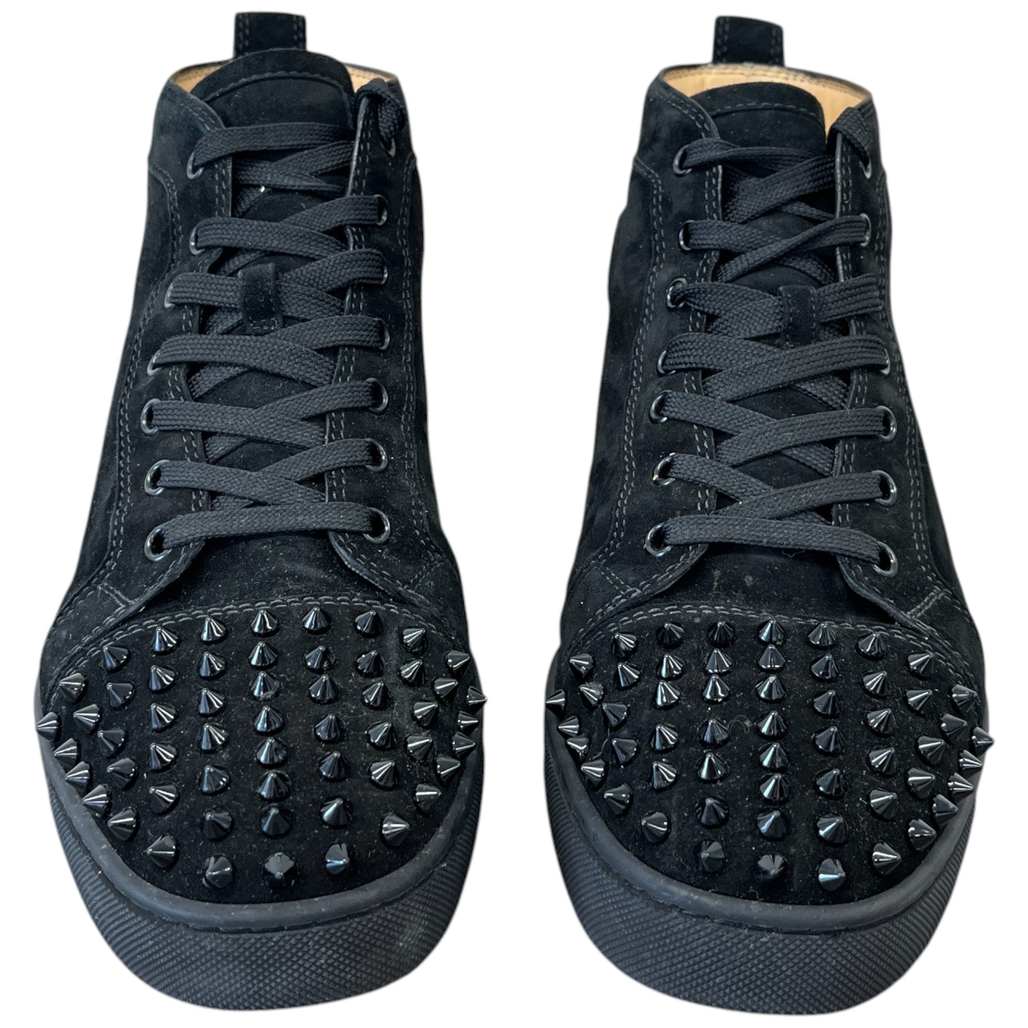 Men's Lou Spikes Flat High Trainers Black Size EU 40.5 / UK 6.5