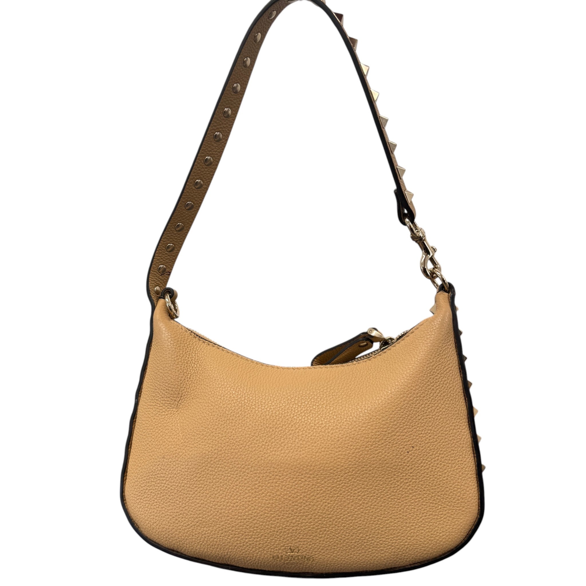 Women's Mini Rockstud Hobo Bag Beige
