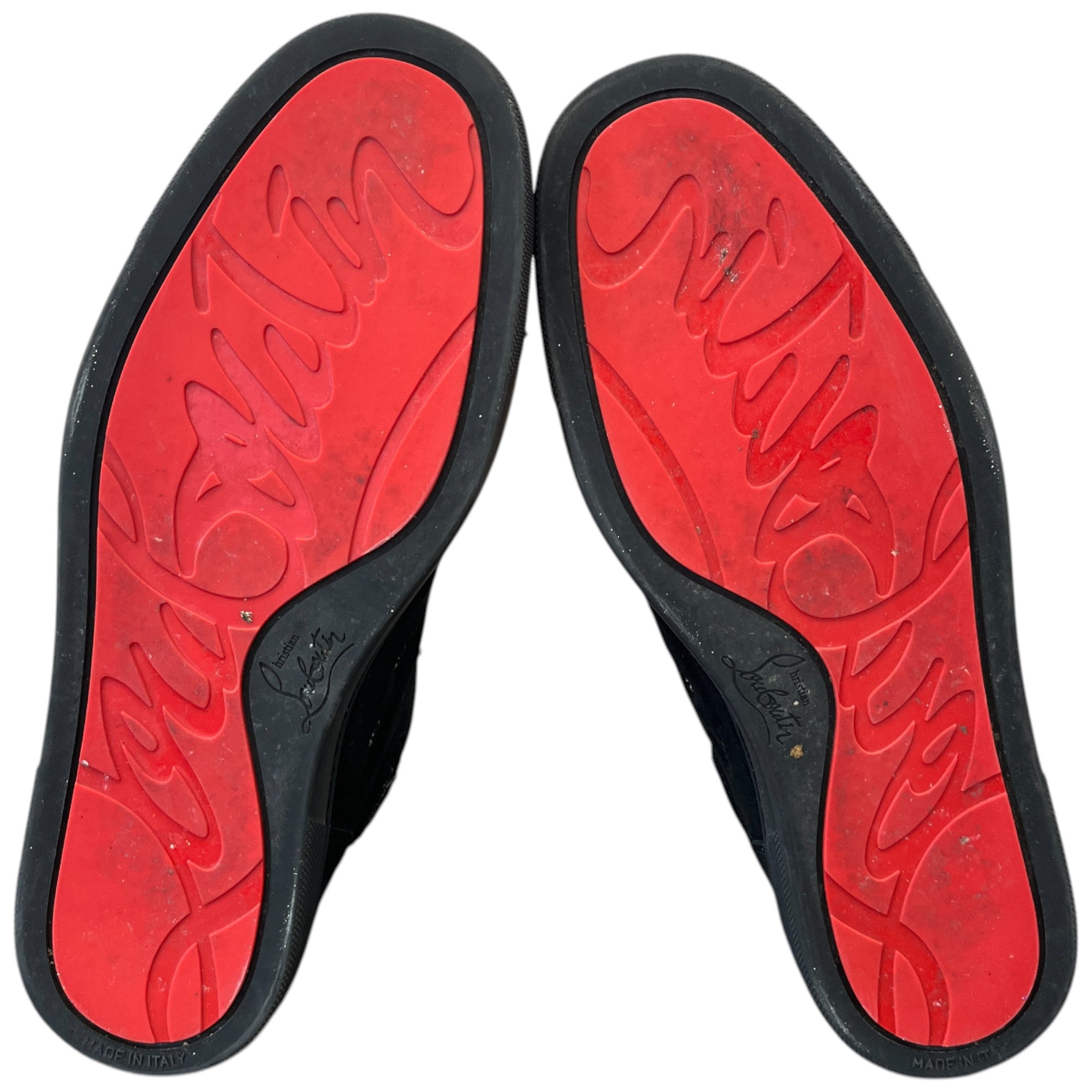 Men's Lou Spikes Flat High Trainers Black Size EU 40.5 / UK 6.5