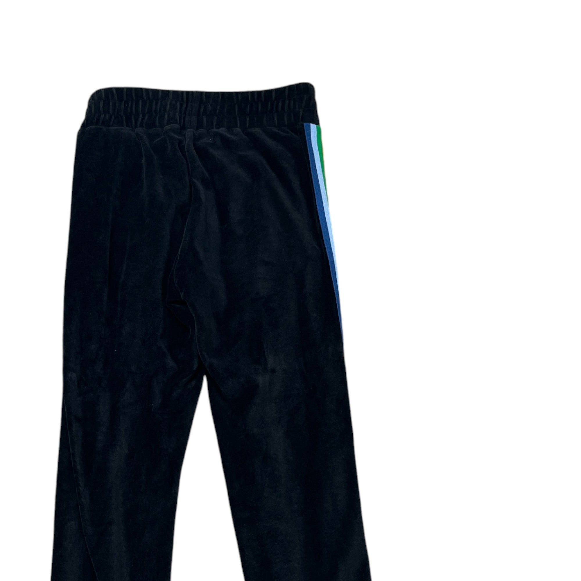 Men's Rainbow Stripe Joggers Black Size XS