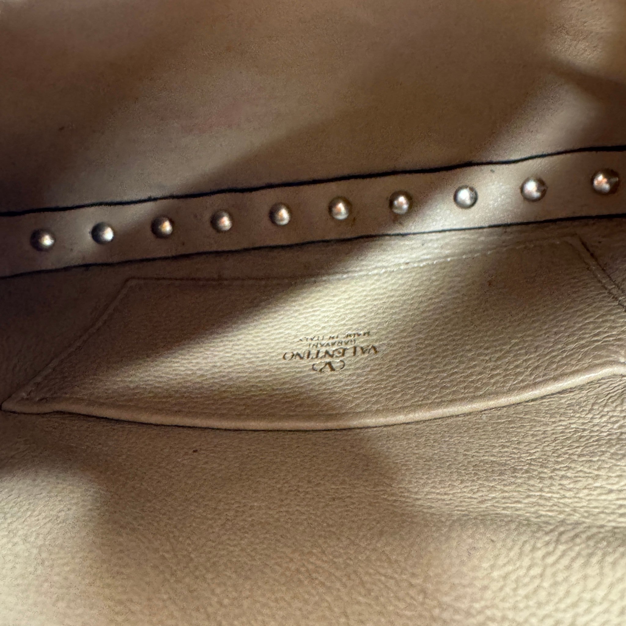 Women's Mini Rockstud Hobo Bag Beige