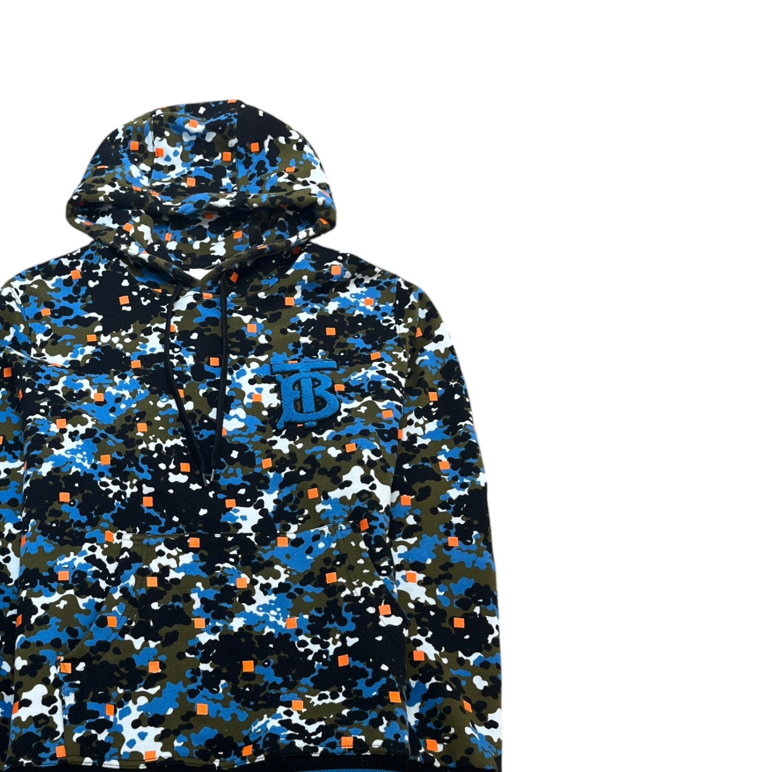 Men's Motif Camouflage Hoodie Black Size M