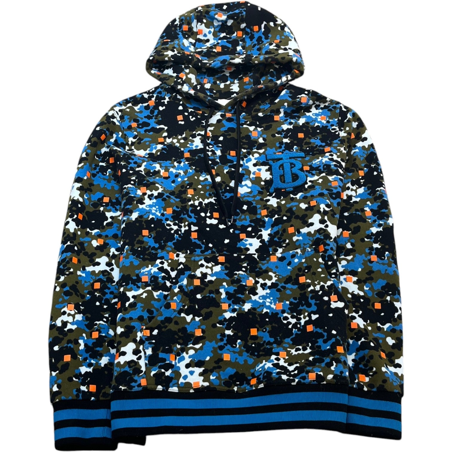 Men's Motif Camouflage Hoodie Black Size M