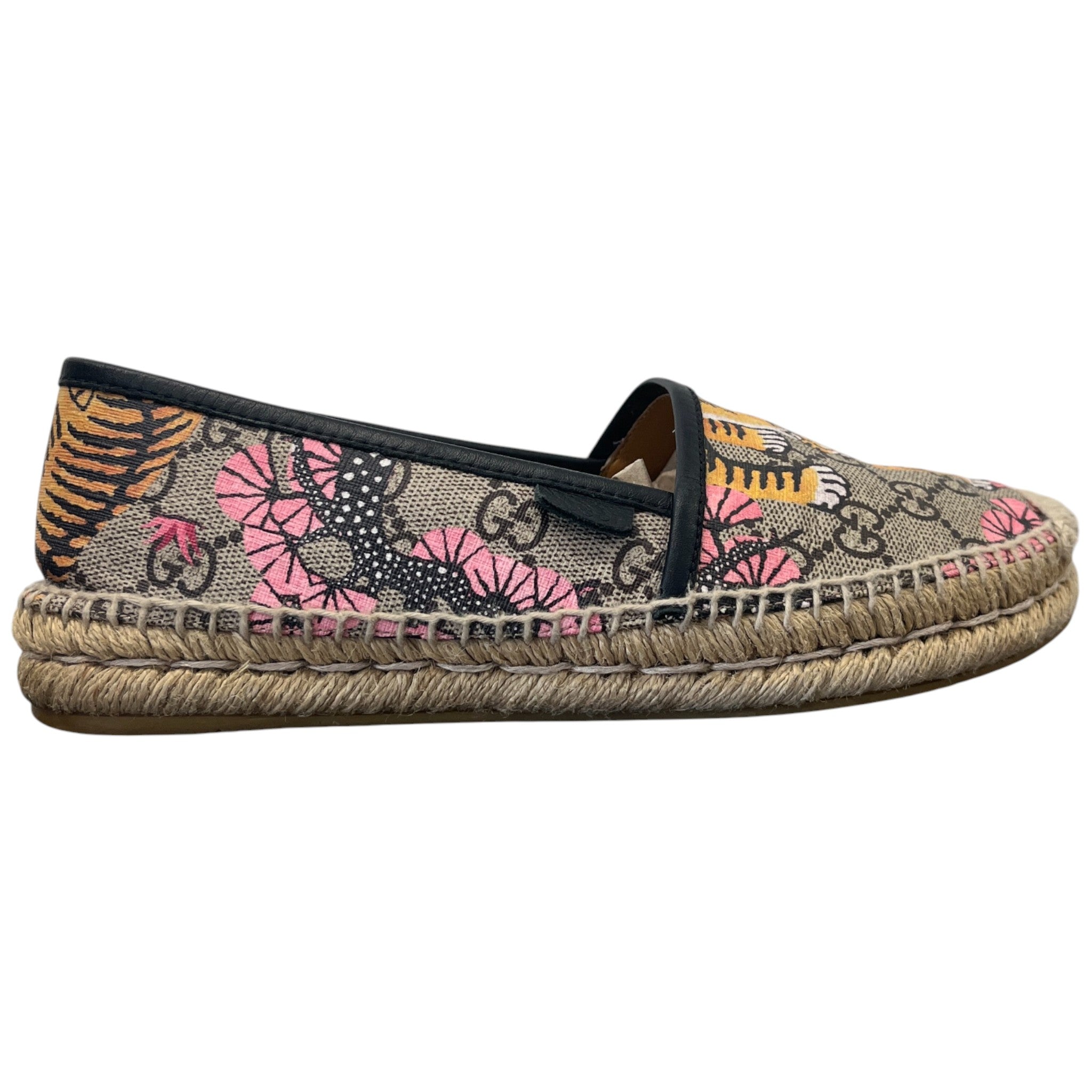 Women's Bengal Tiger Gg Supreme Espadrilles Beige Size EU 36.5 / UK 3.5