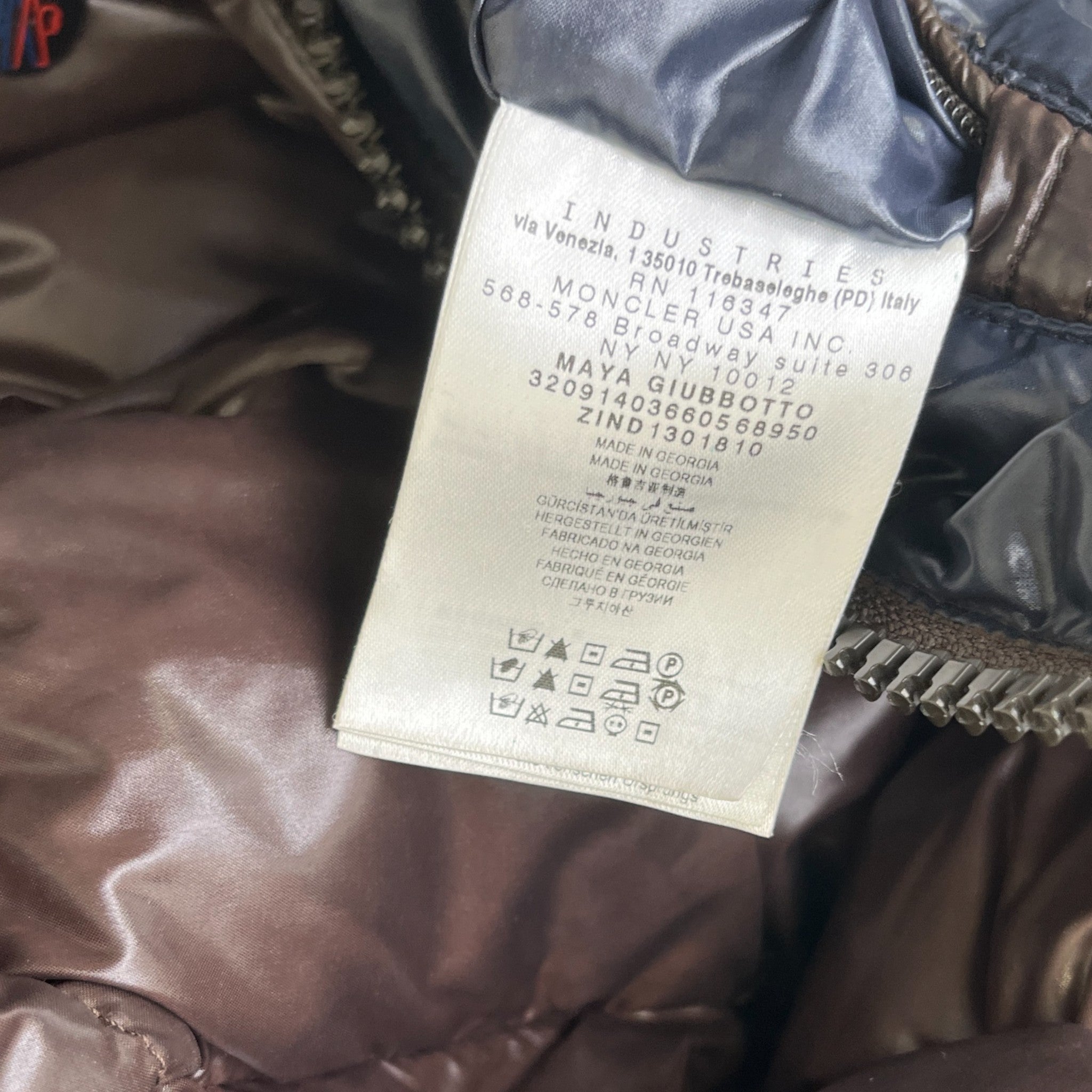 Men's Maya Down Jacket Brown Size 3 / L