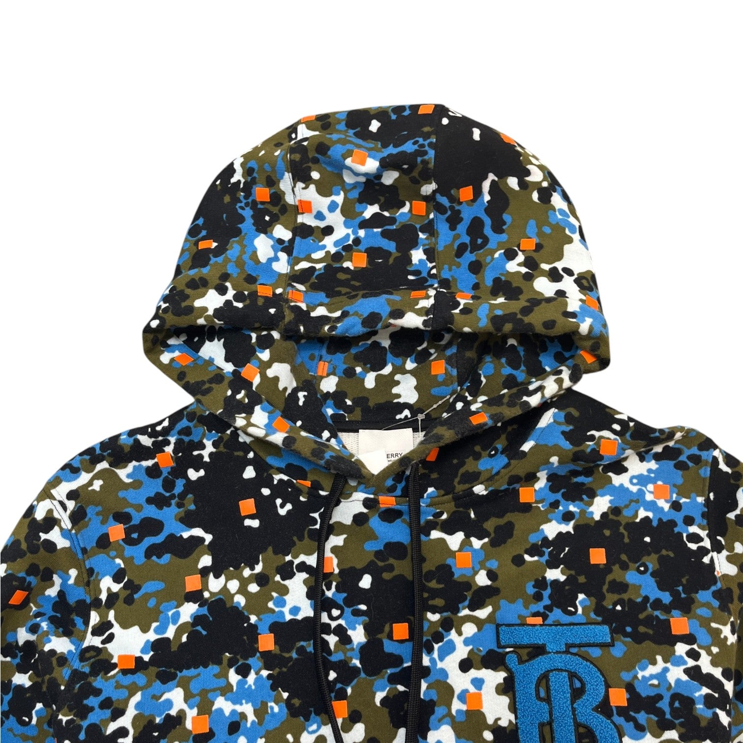 Men's Motif Camouflage Hoodie Black Size M
