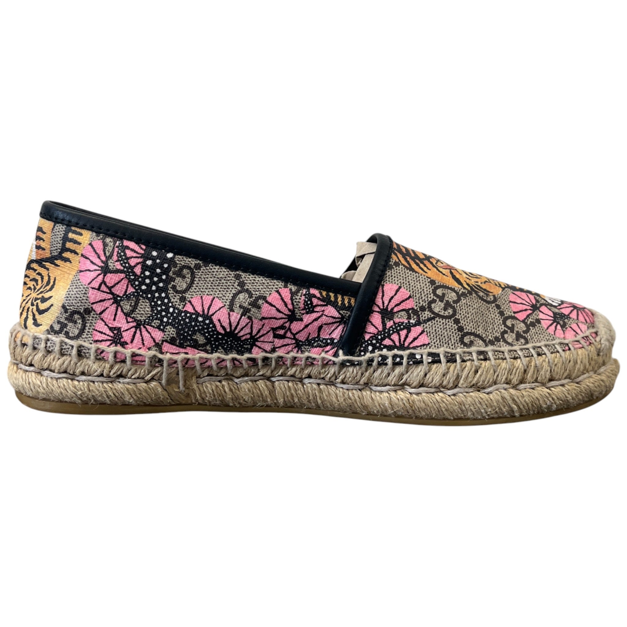 Women's Bengal Tiger Gg Supreme Espadrilles Beige Size EU 36.5 / UK 3.5