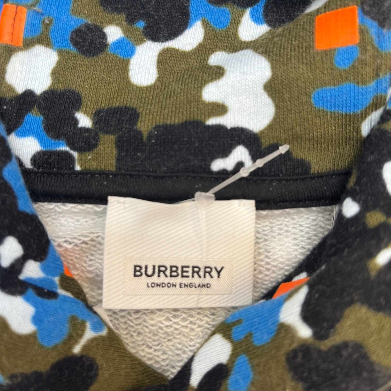Men's Motif Camouflage Hoodie Black Size M