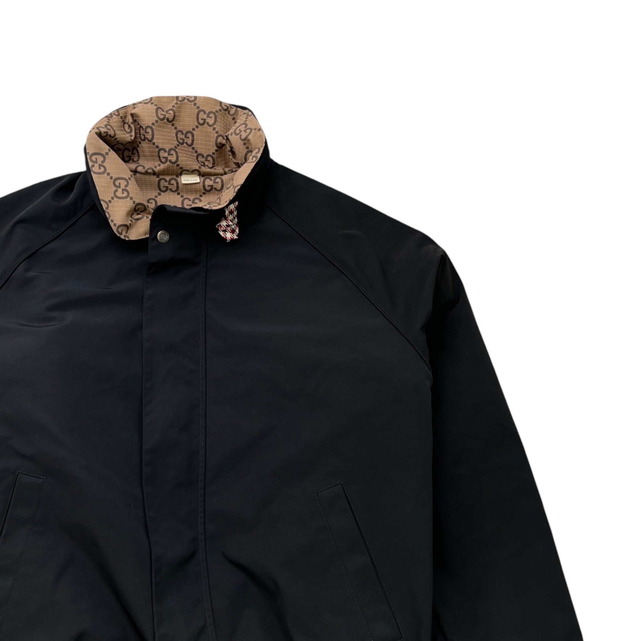 Men's Reversible Gg Supreme Web Jacket Black Size IT 50 / L