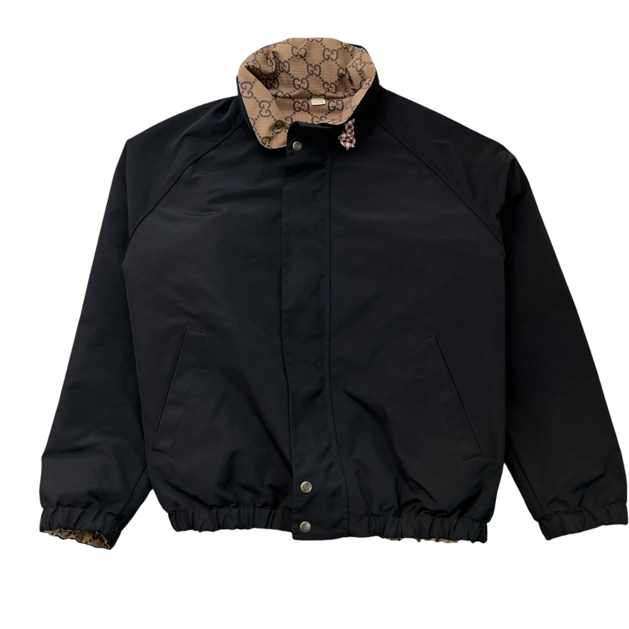 Men's Reversible Gg Supreme Web Jacket Black Size IT 50 / L