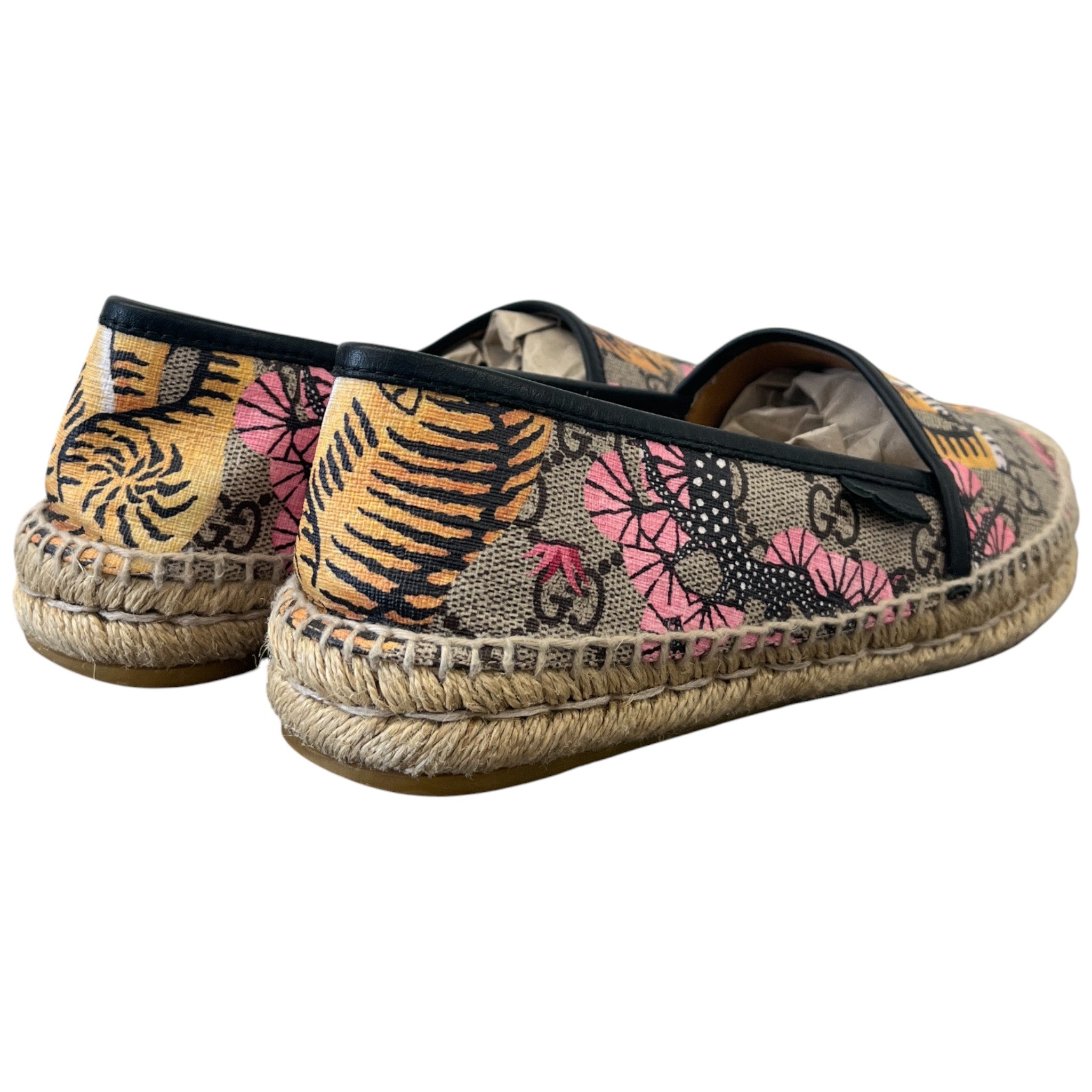 Women's Bengal Tiger Gg Supreme Espadrilles Beige Size EU 36.5 / UK 3.5