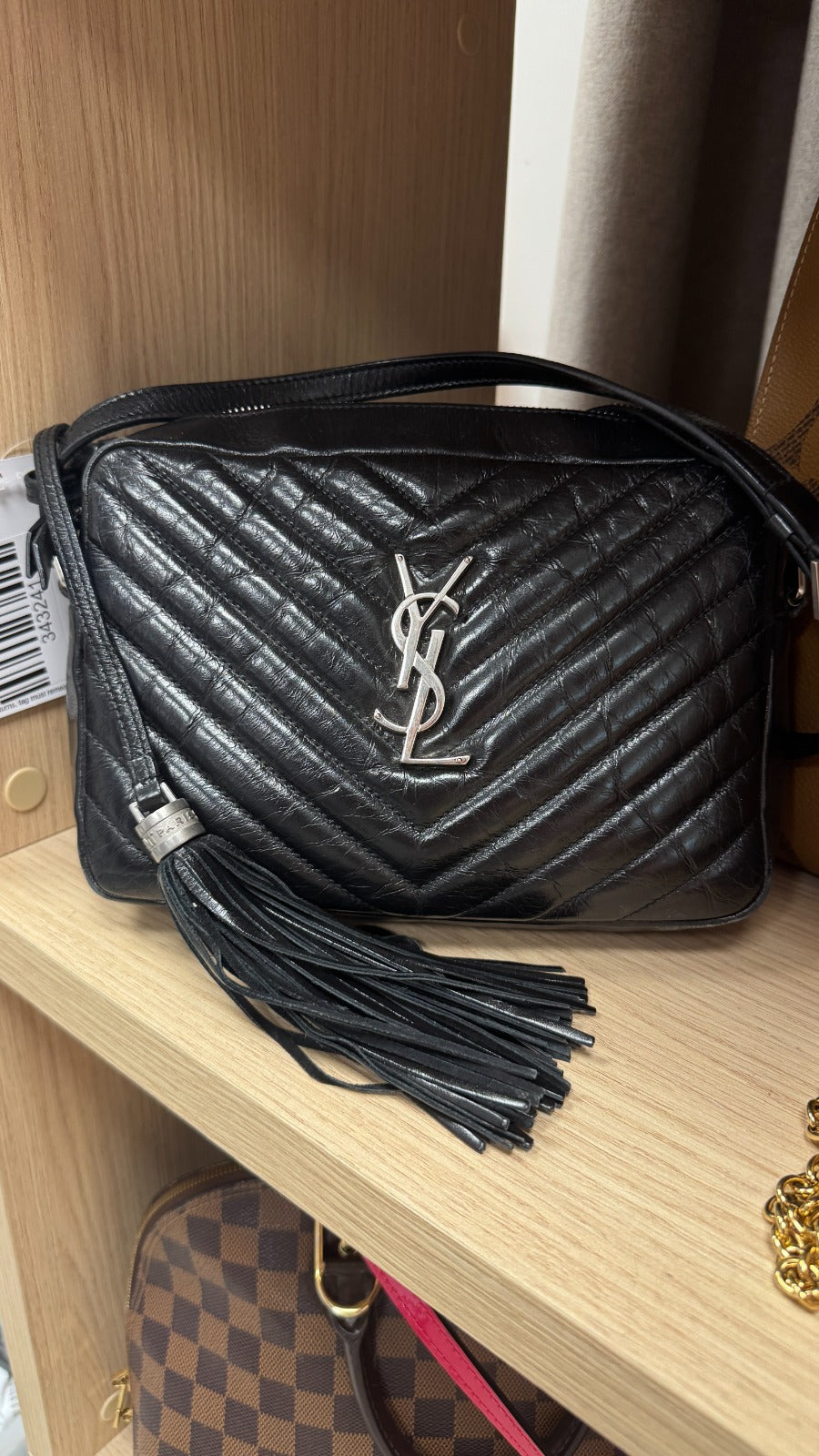 Women's Lou Matelasse Camera Handbag Black