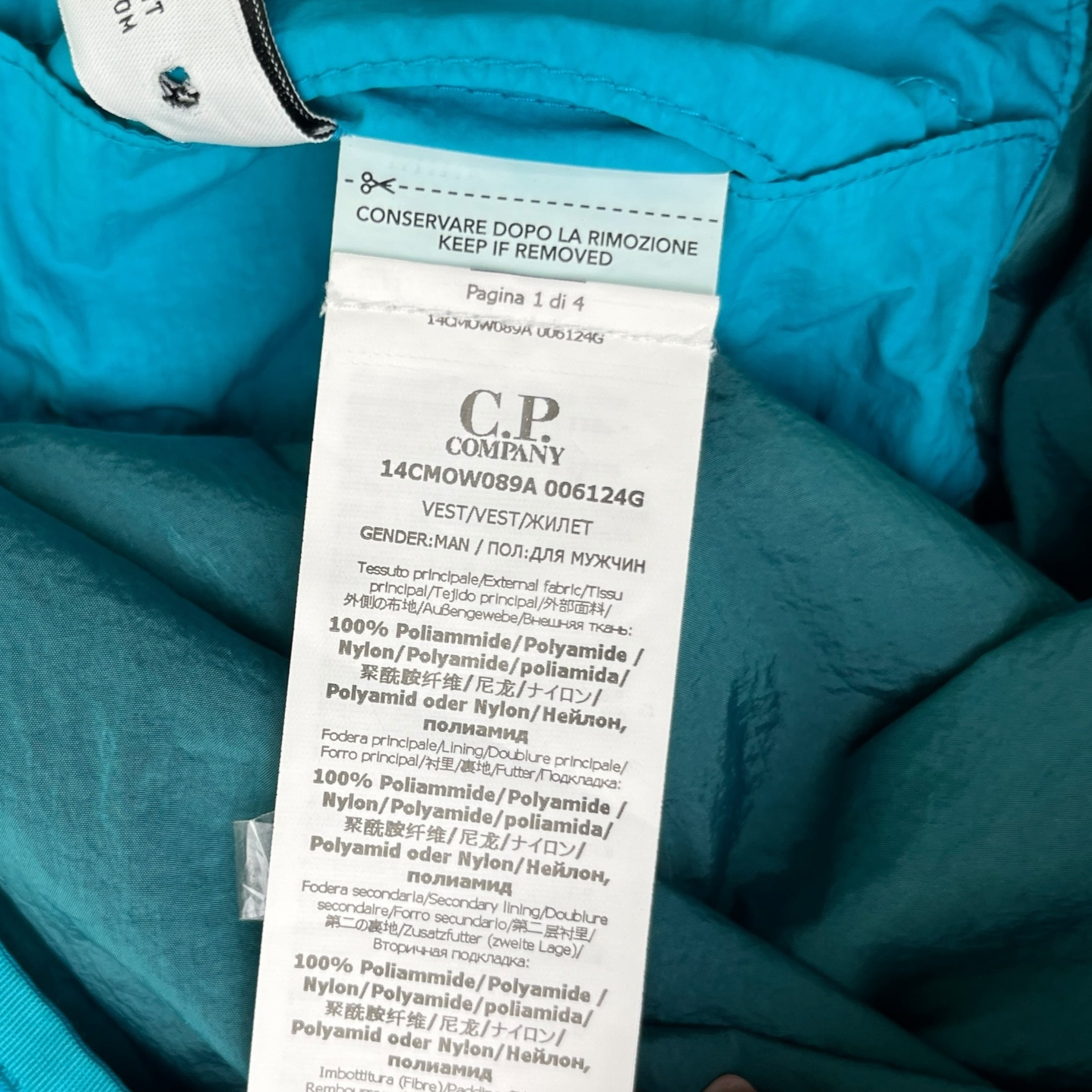 Men's Lens Gilet Blue Size IT 48 / M