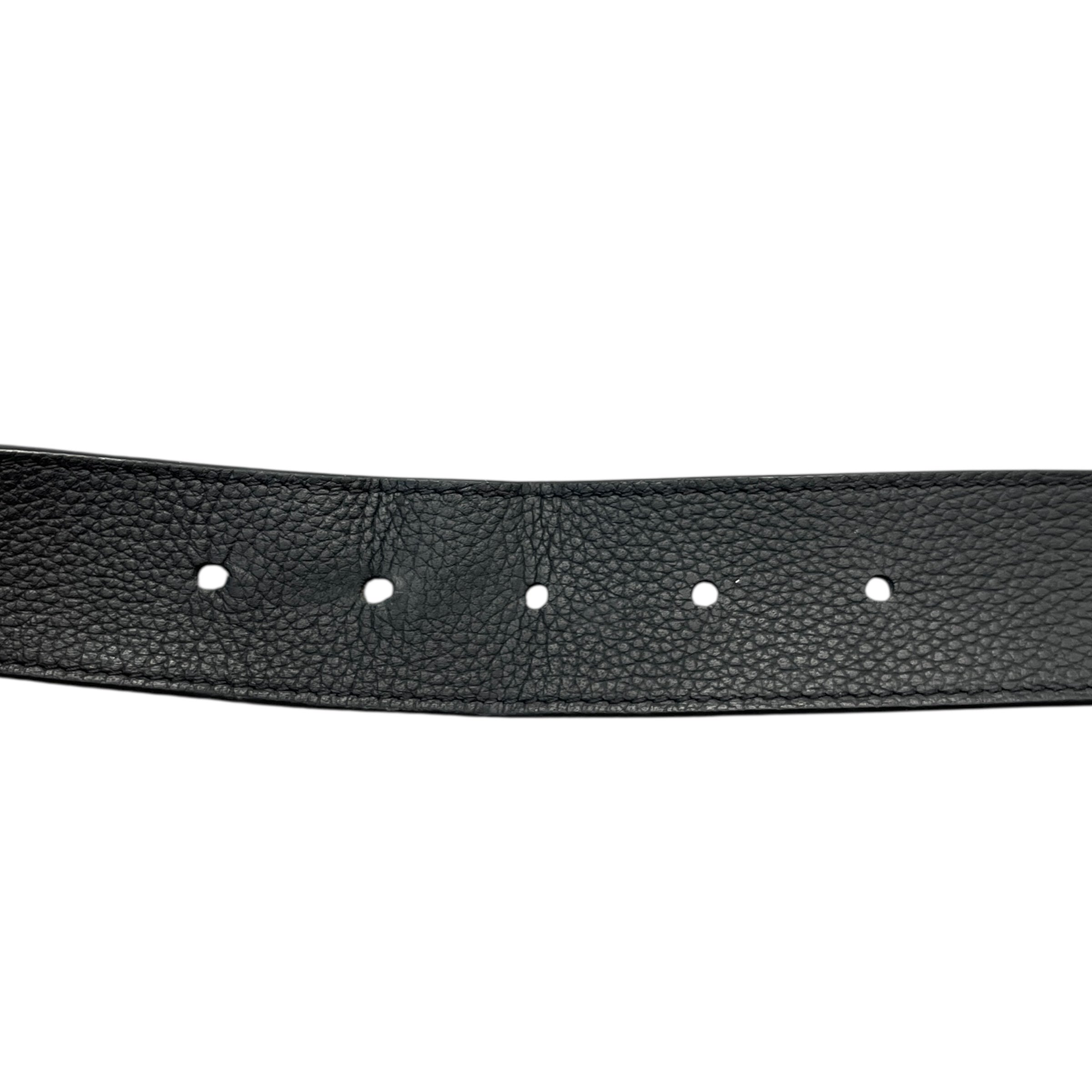 Men's Lv Reversible Belt Black Size Waist 38"