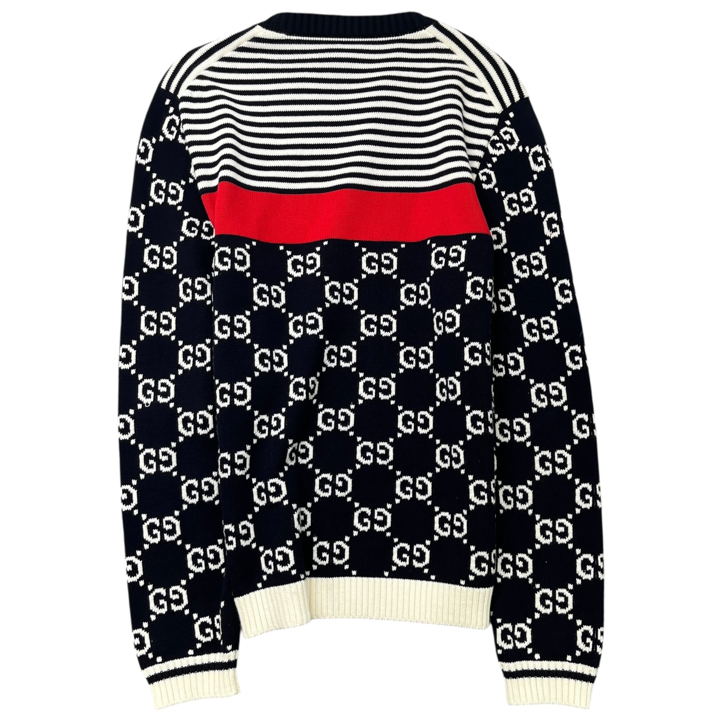 Men's Gg Knitted Jumper Navy Size L